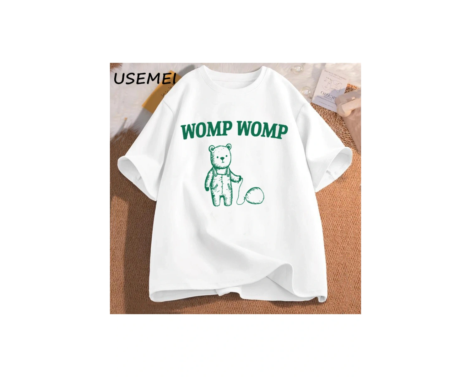 Womp komik T Shirt erkekler iğneleme giyim grafik Meme t-shirt pamuk T Shirt erkek giyim boy 3050