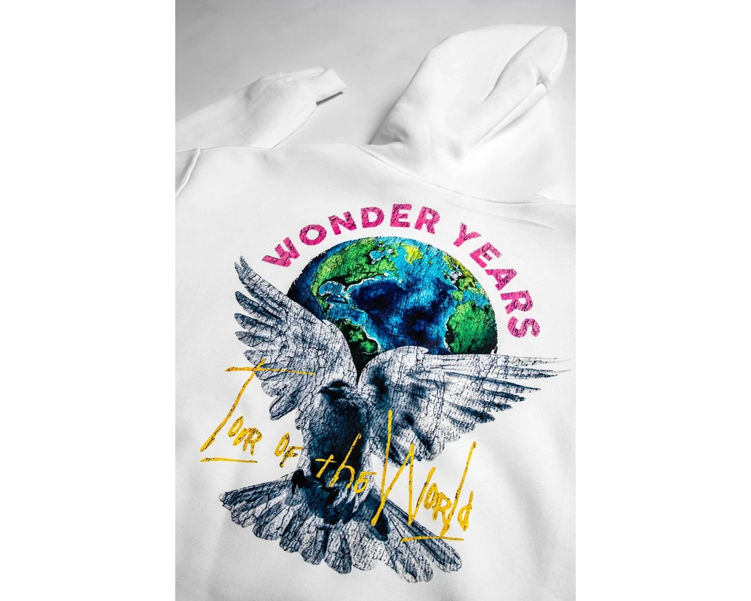 Wonder Years Baskılı Oversize Unisex Beyaz