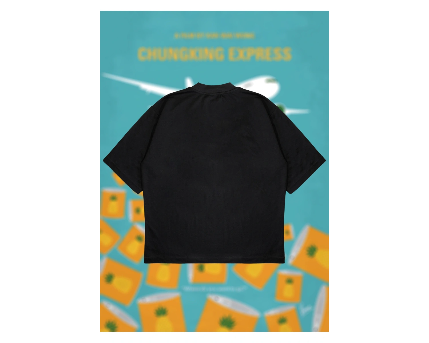 Wong Kar-wai Baskılı Oversize Unisex Pamuklu Nefes Alan Kalın Kumaşlı