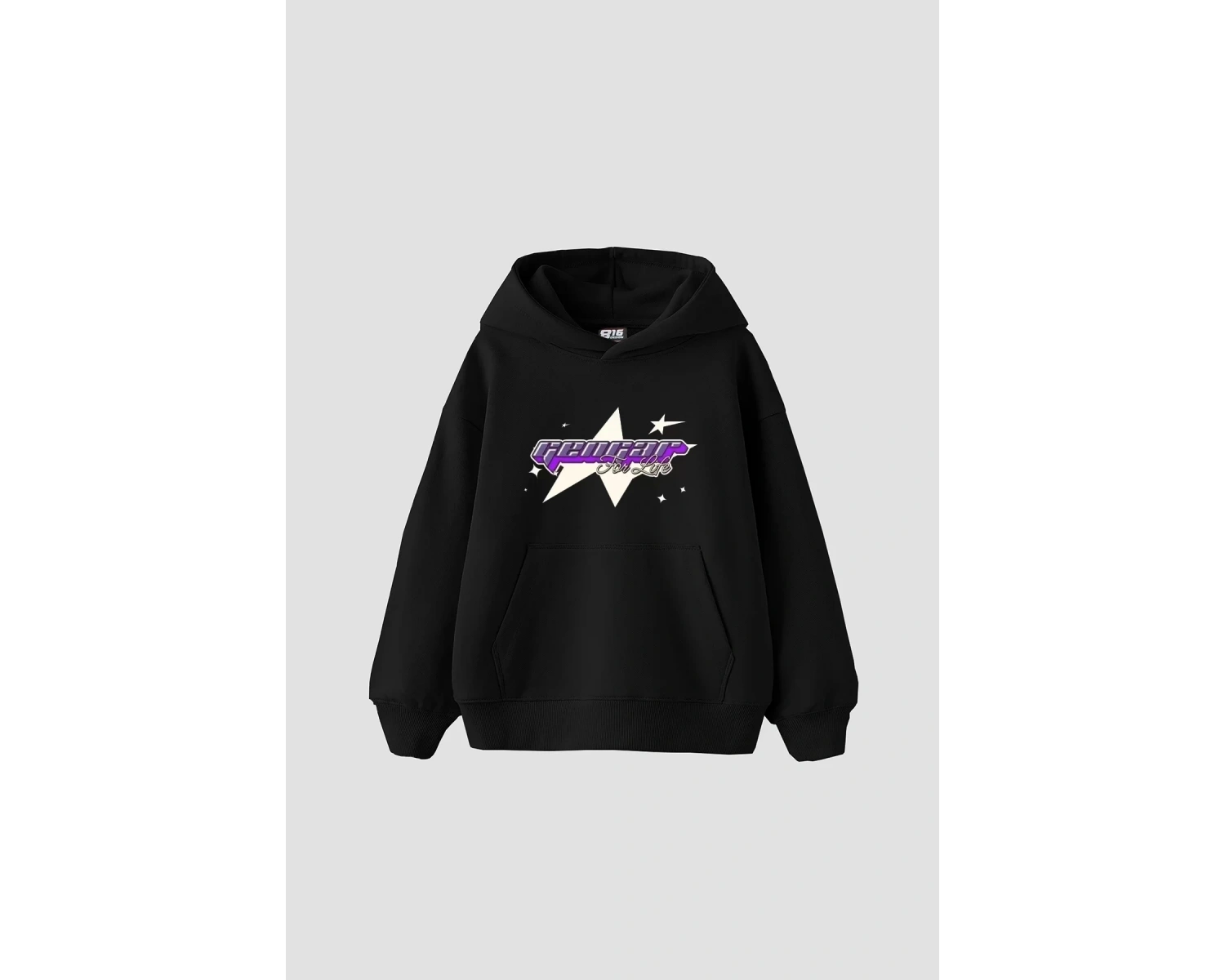 y2K Gengar Sırt Baskılı Oversize Unisex Beyaz