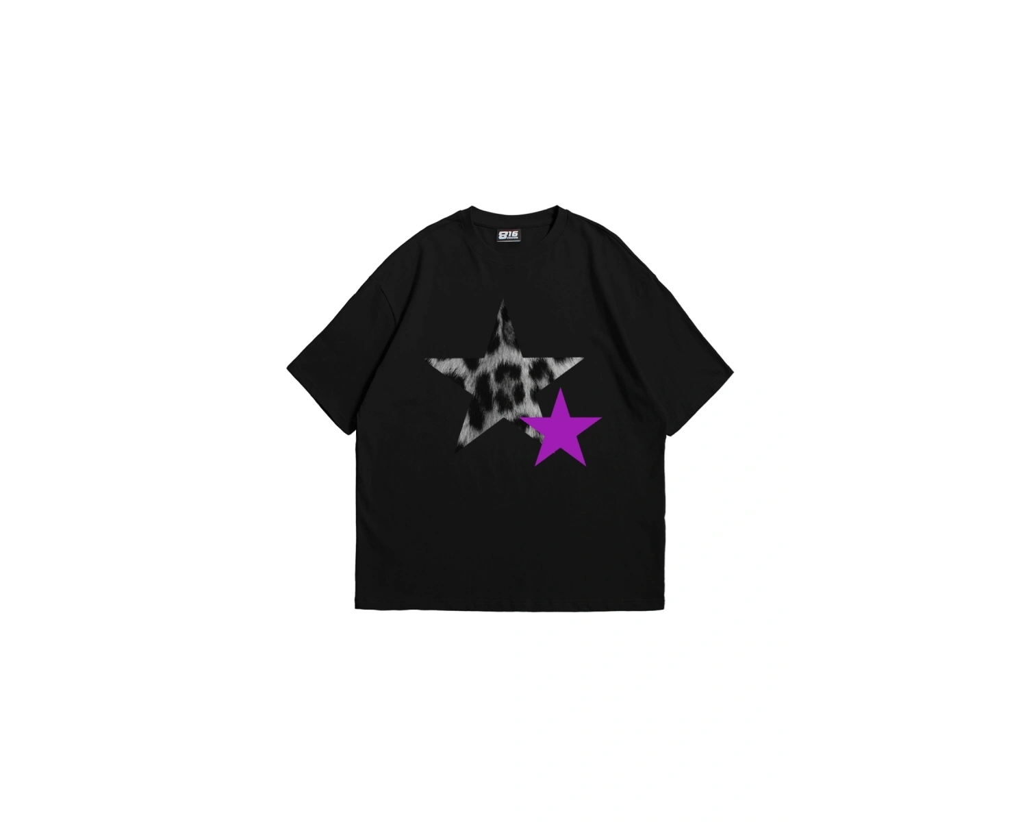 Y2k Leopar Starz V2 Baskılı Oversize Unisex Beyaz