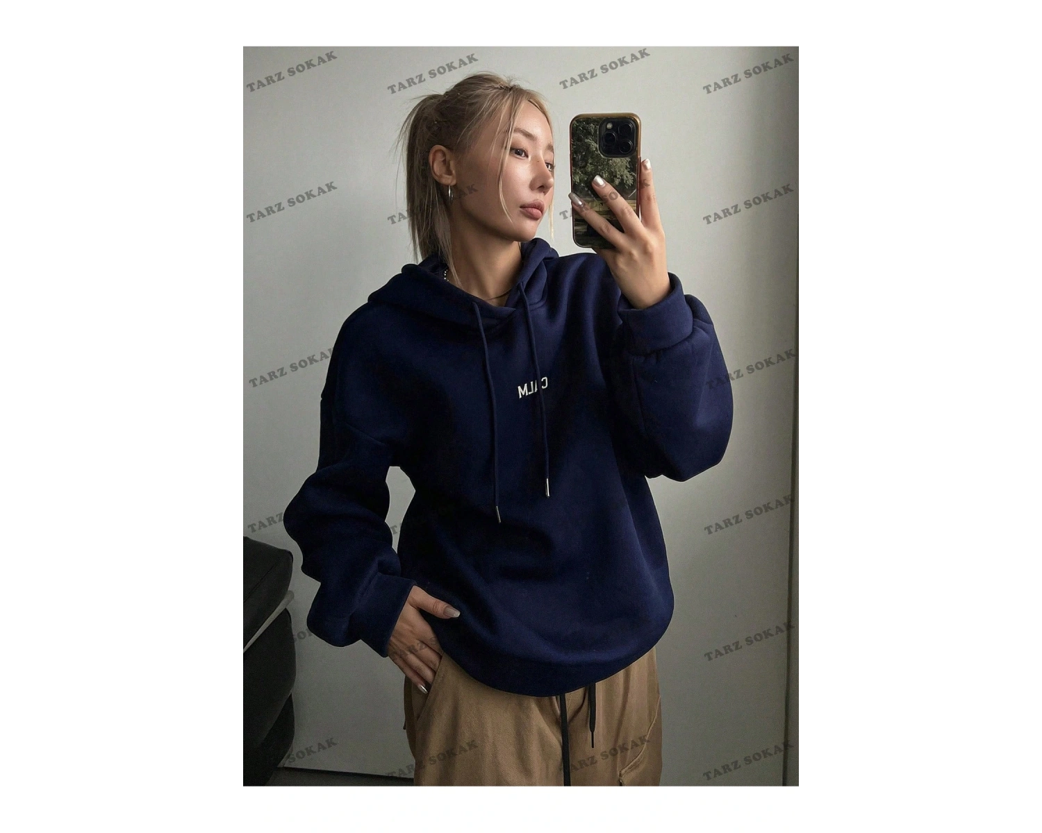 Y2K TREND SEZON BAY  UNİSEX RETRO SWEATSHIRT KAPŞONLU KOD 1853