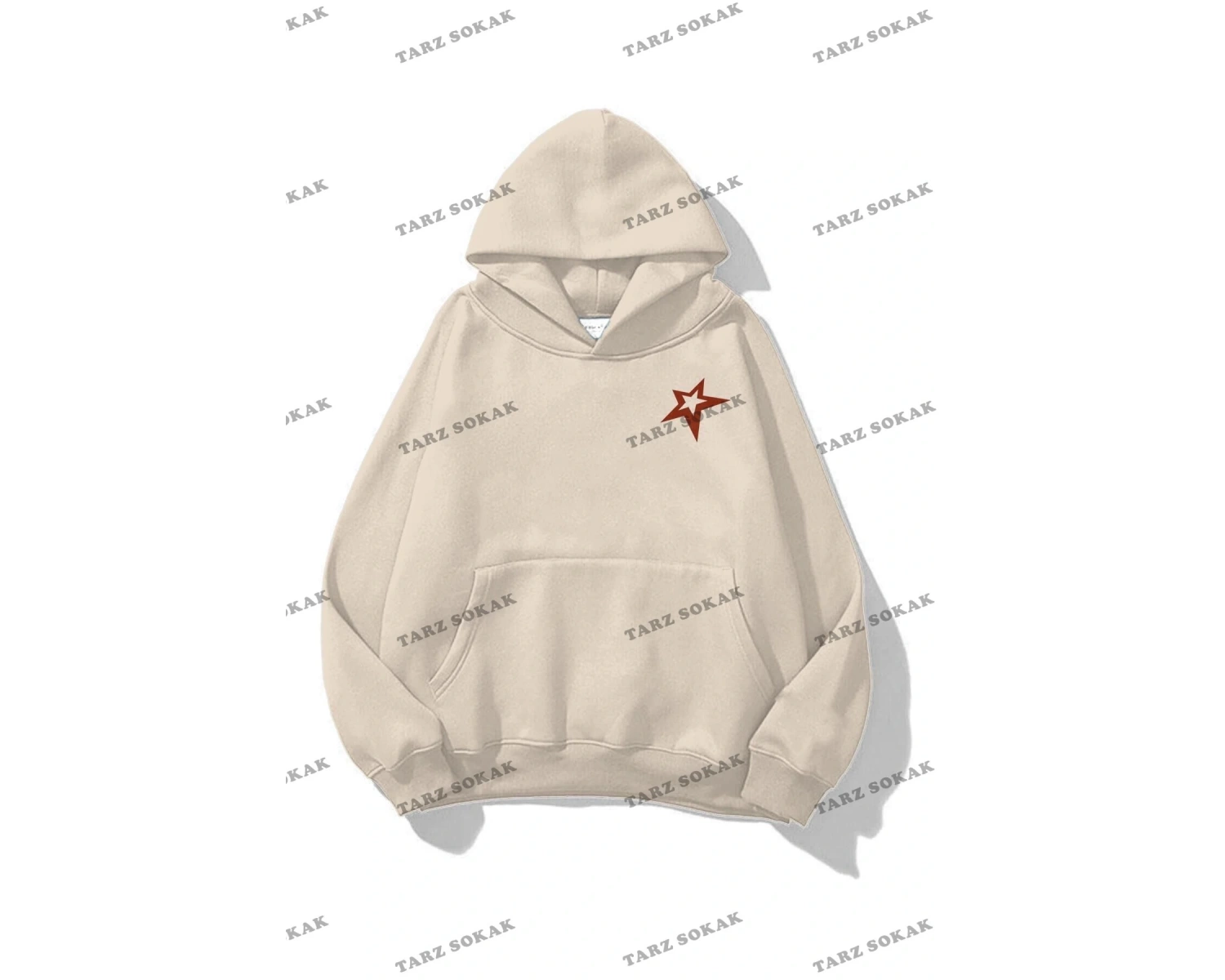 Y2K Unisex Ethereal Star Sweatshirt KOD 1565 Gri