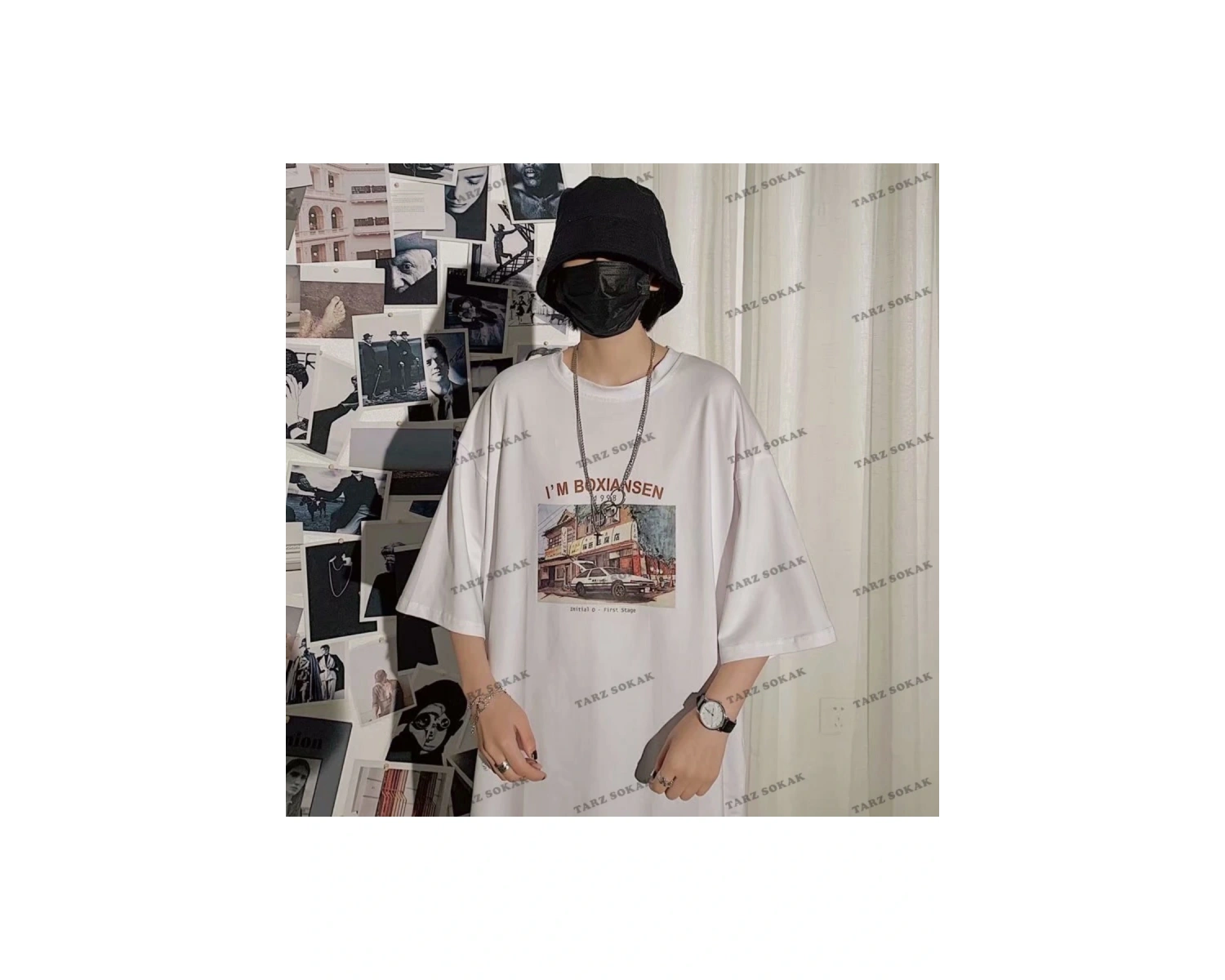 Y2K Unisex Harajuka Anime Retro Kawai Kuromi T-shirt Kod-Mavi-Etiket:  8381