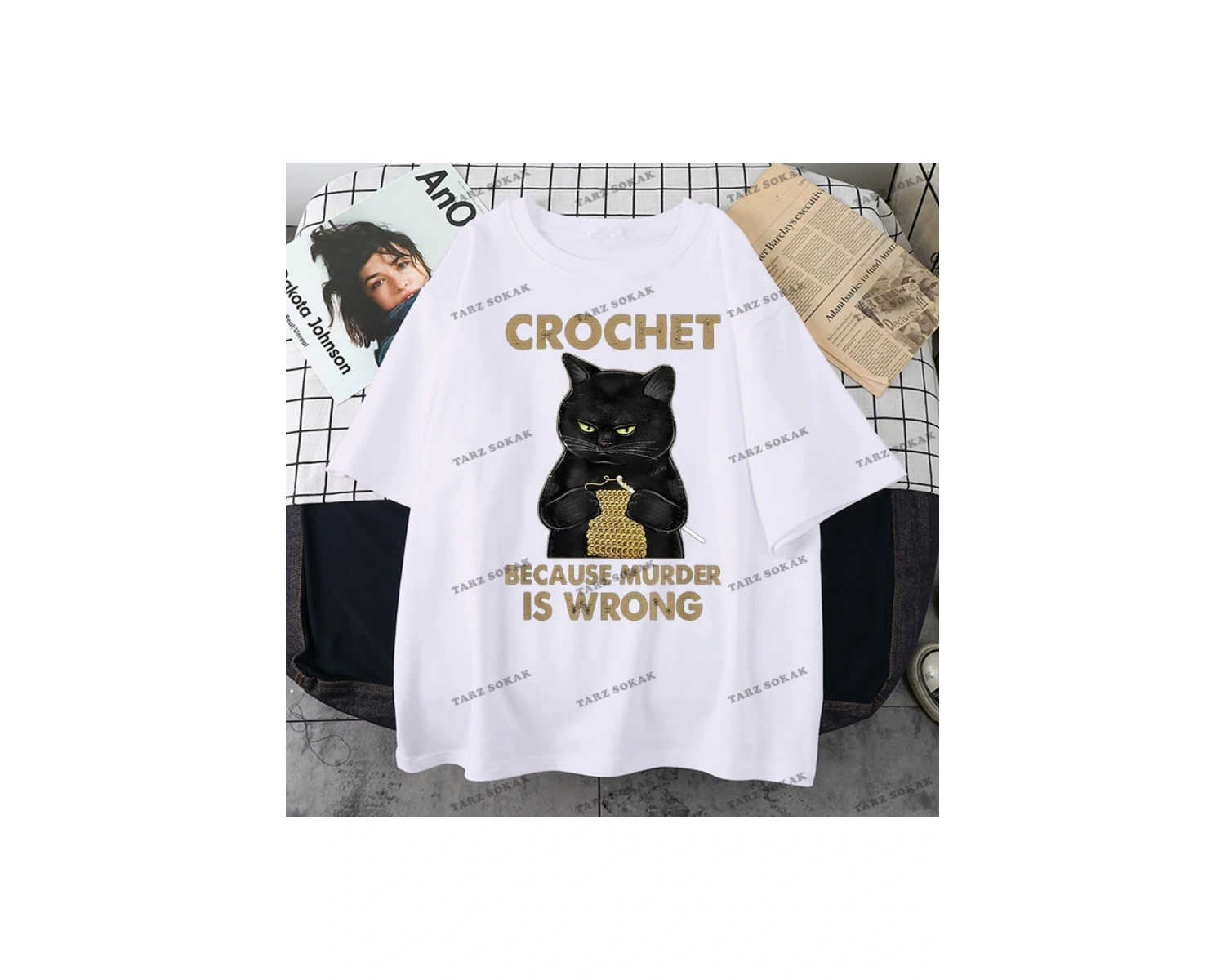 Y2K Unisex Harajuka Anime Retro Kawai Kuromi T-shirt Kod-Mavi-Etiket:  8384