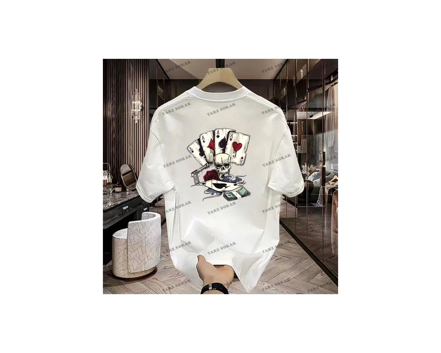 Y2K Unisex Harajuka Anime Retro Kawai Kuromi T-shirt Kod-Mavi-Etiket:  8458