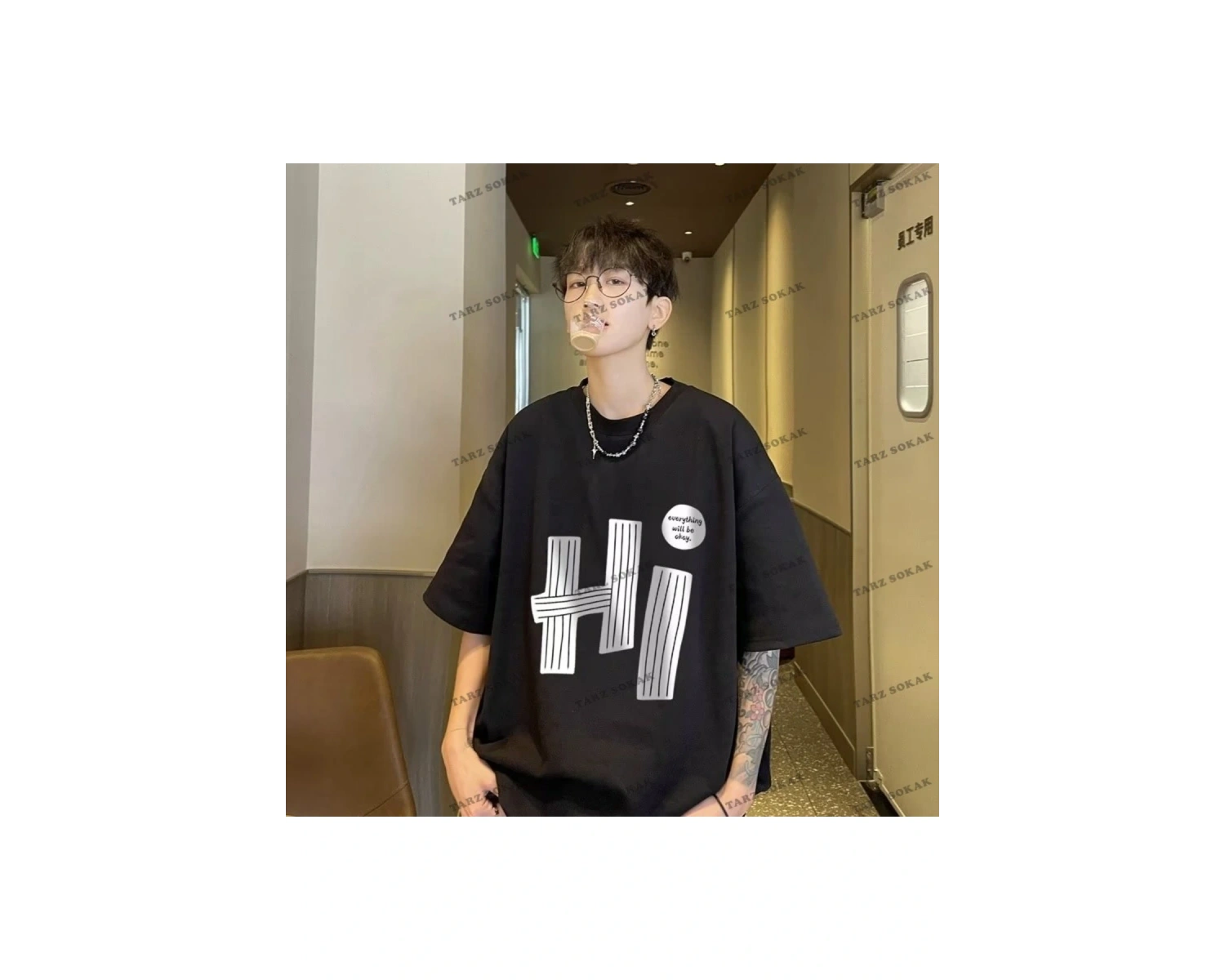 Y2K Unisex Harajuka Anime Retro Kawai Kuromi T-shirt Kod-Mavi-Etiket:  8504