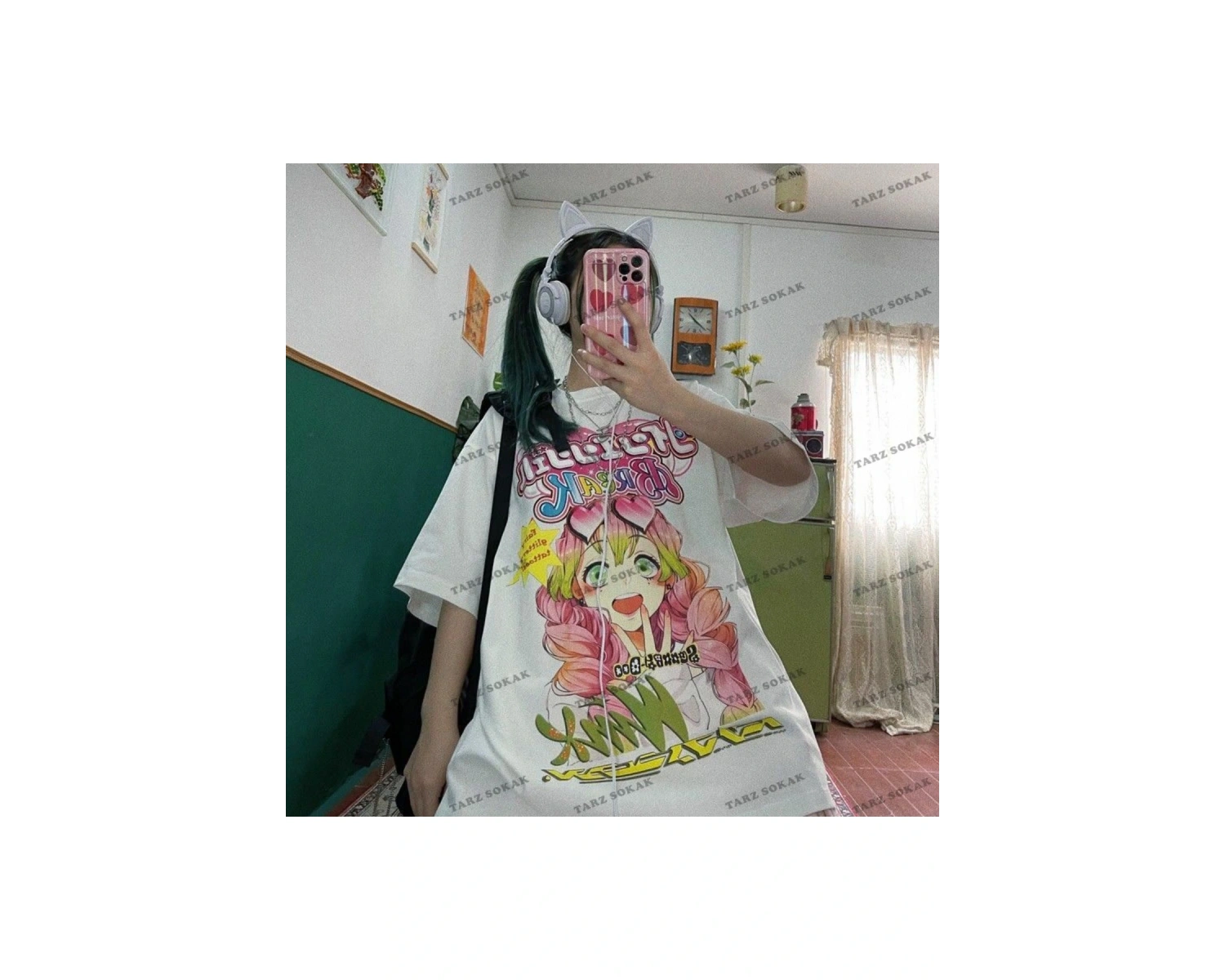 Y2K Unisex Harajuka Anime Retro Kawai Kuromi T-shirt Kod  Rertr Tarzsokak 6637