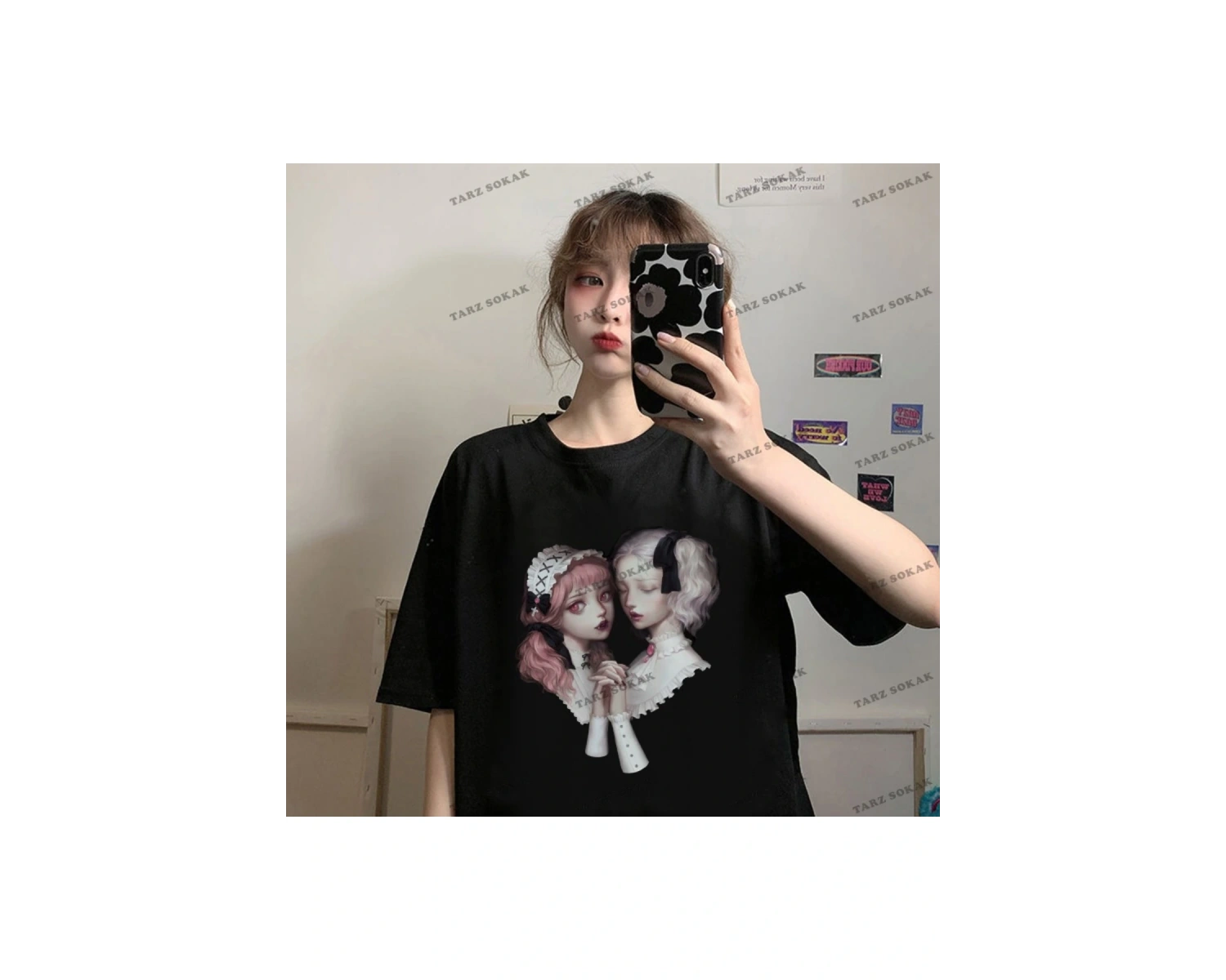 Y2K Unisex Harajuka Anime Retro Kawai Kuromi T-shirt Kod  Rertr Tarzsokak 6655