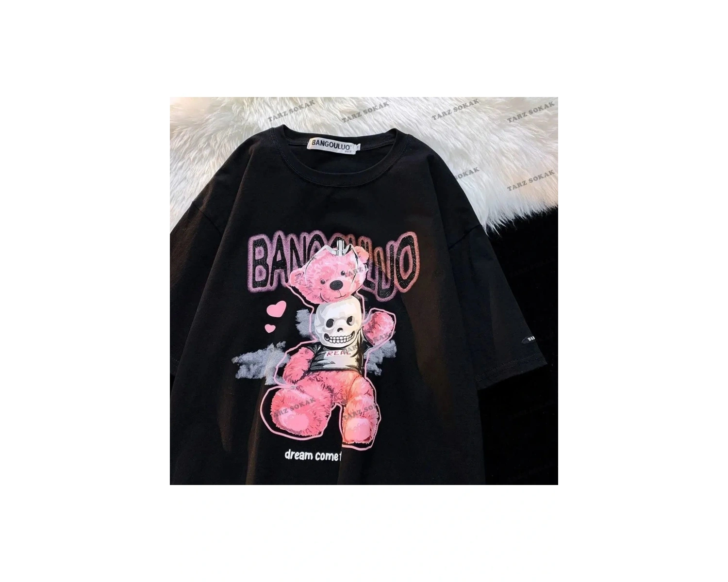 Y2K Unisex Harajuka Anime Retro Kawai Kuromi T-shirt Kod  Rertr Tarzsokak 6687