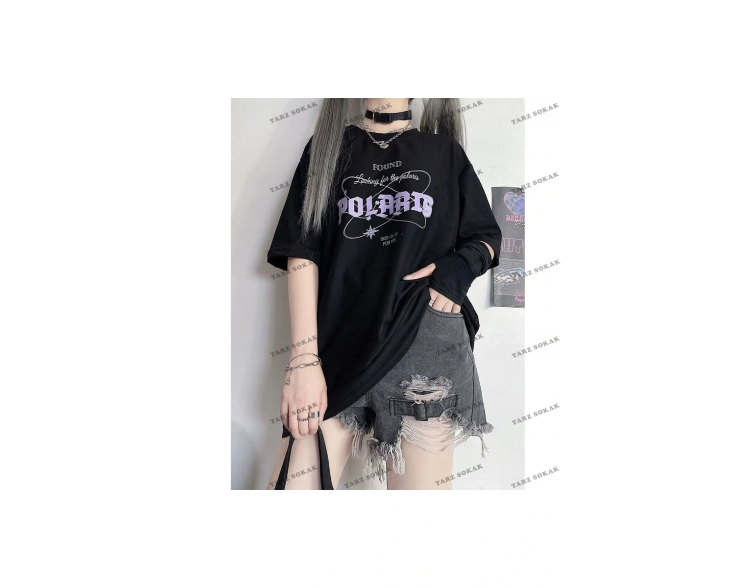Y2K Unisex Harajuka Anime Retro Kawai Kuromi T-shirt Kod  Rertr Tarzsokak 6711