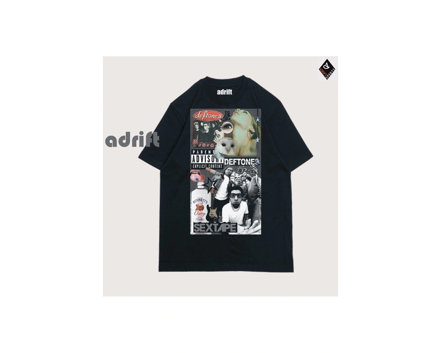 Y2K Unisex Harajuka Deftones Unisex Oversize Kalıp Tişört