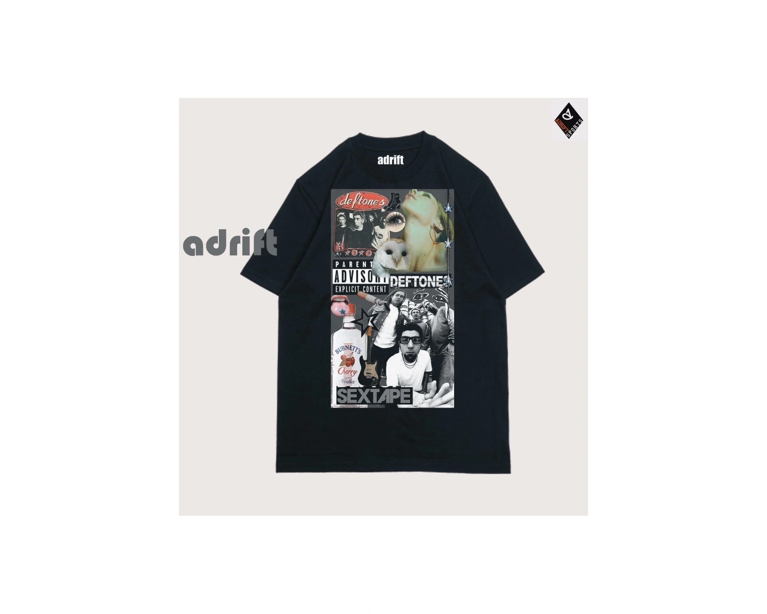 Y2K Unisex Harajuka Deftones Unisex Oversize Kalıp Tişört