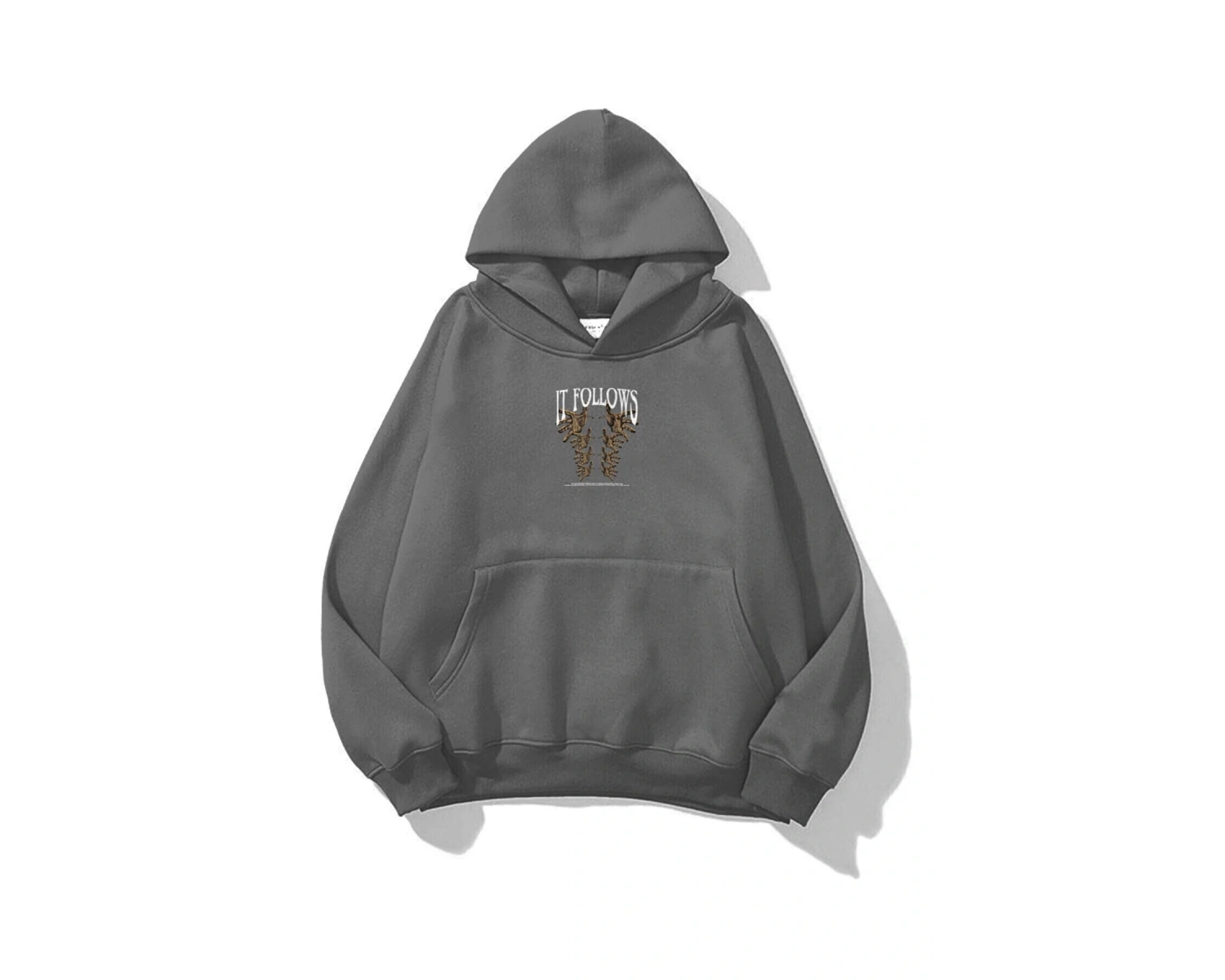 Y2K Unisex It Follows Sweatshirt Hoodie KOD 1715 Gri