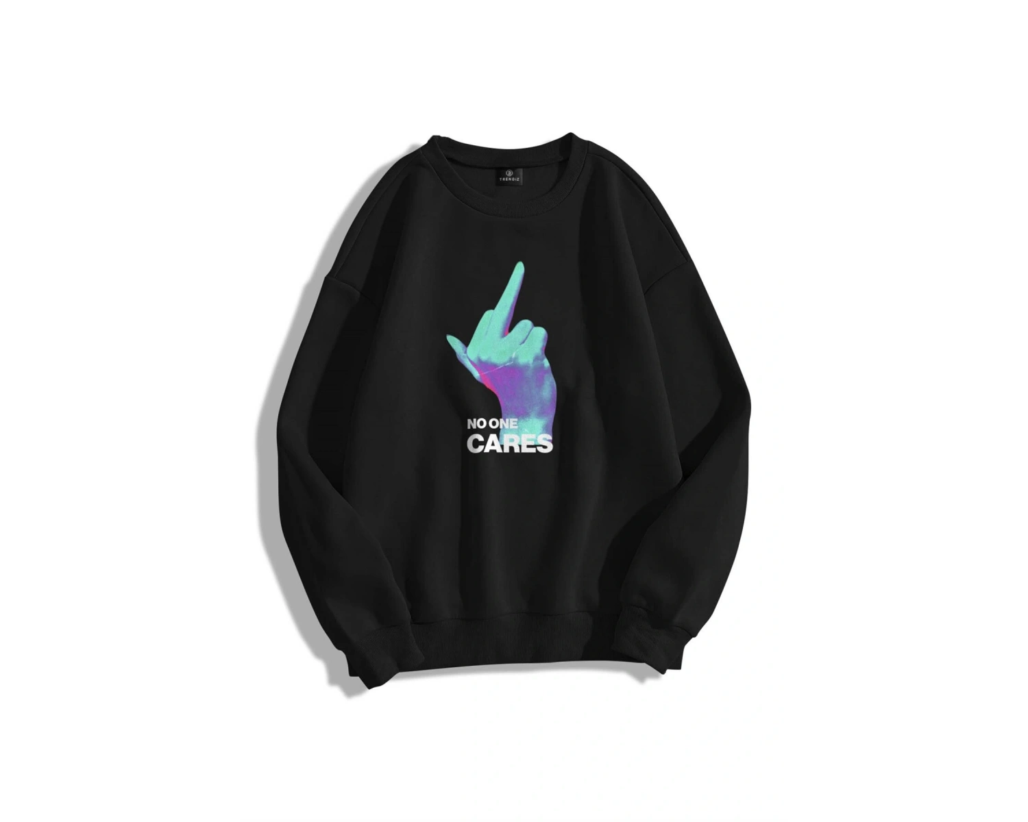 Y2K Unisex No One Cares Bisiklet Yaka Sweatshirt KOD 1868