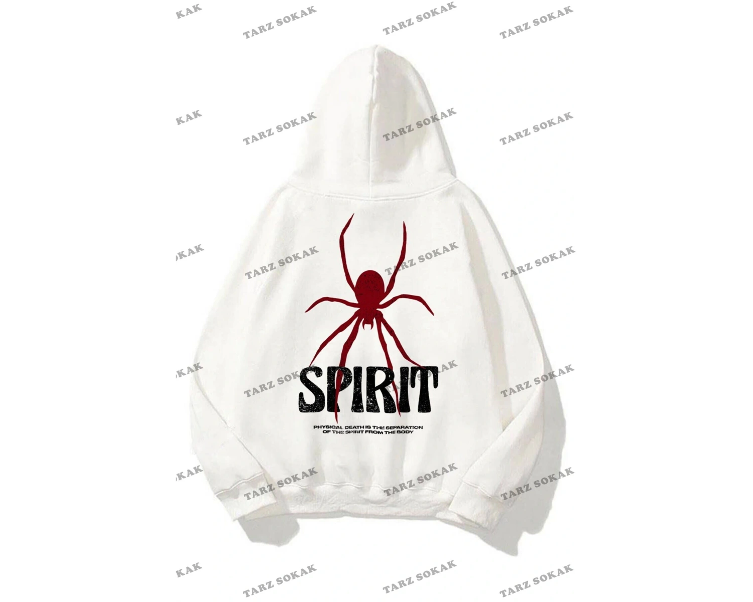 Y2K Unisex Spirit Sweatshirt Hoodie KOD 1917 Beyaz