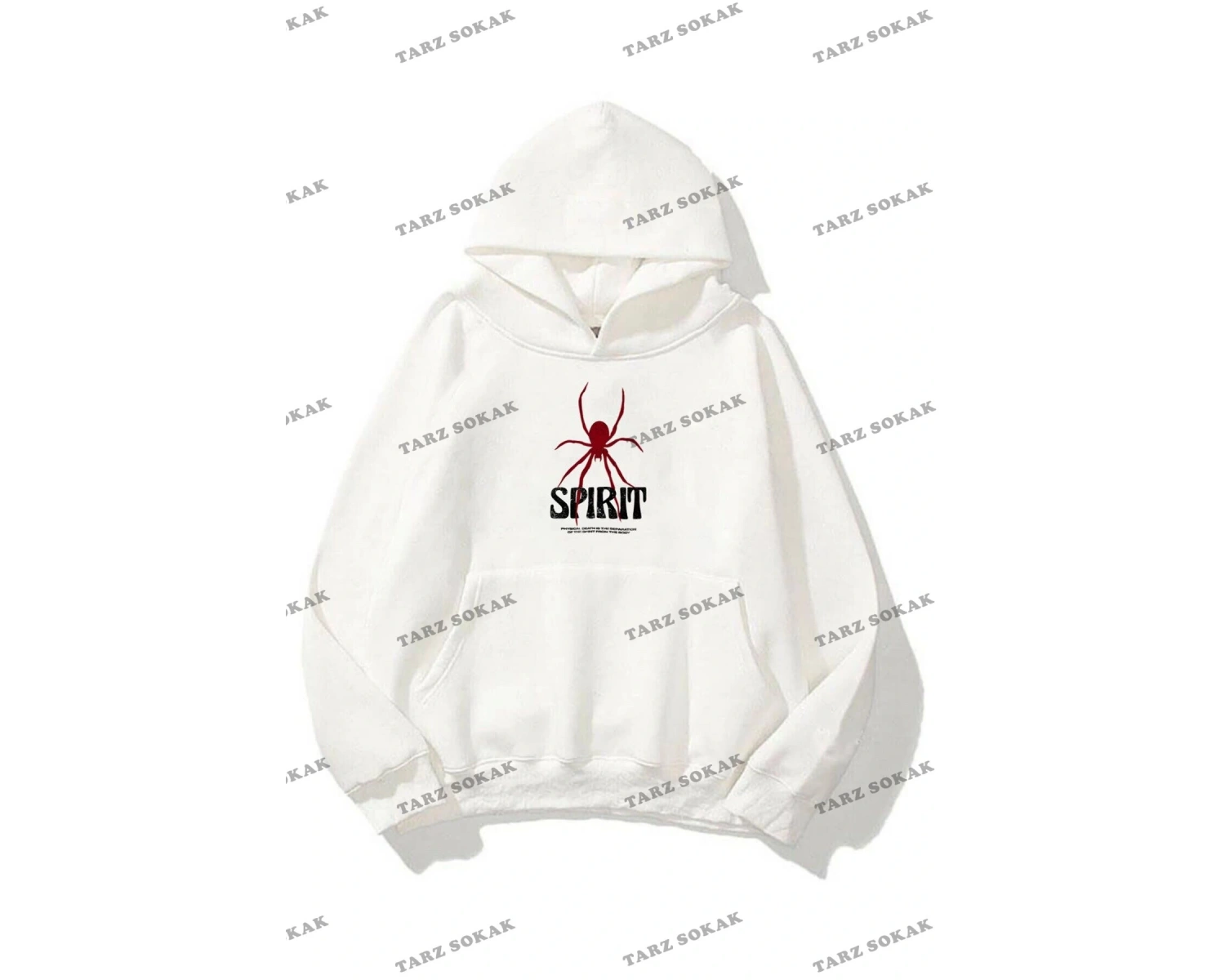 Y2K Unisex Spirit Sweatshirt Hoodie KOD 1917 Beyaz