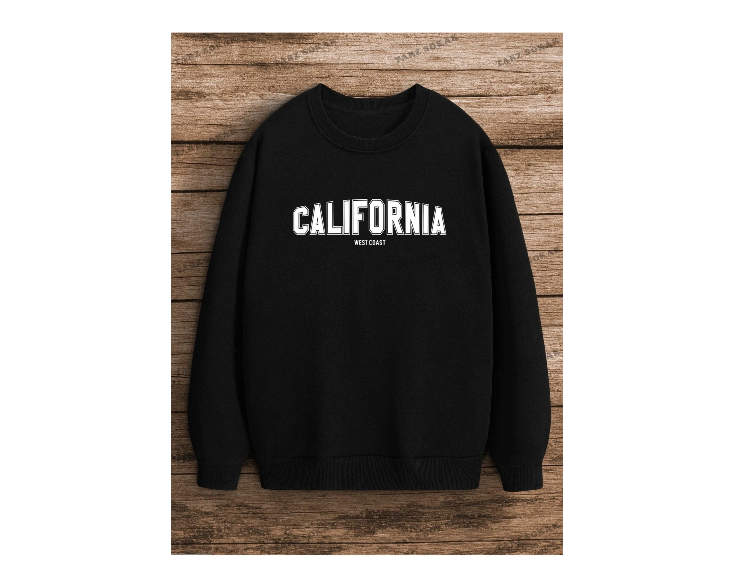 Y2K Unisex Star Stroke Taş Görünümlü Baskılı Sweatshirt KOD 1508 Gri