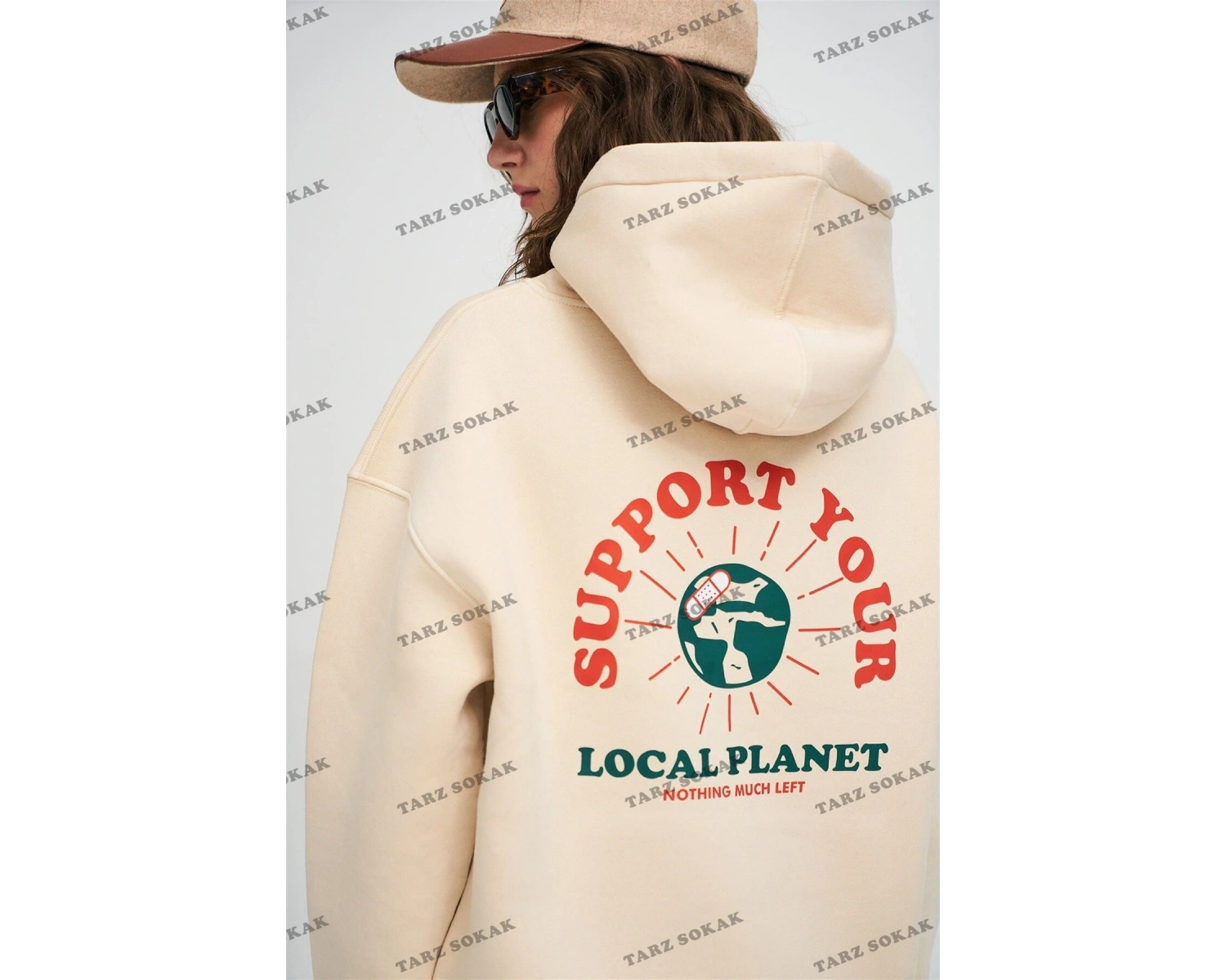 Y2K Unisex Support Your Planet Sweatshirt Hoodie KOD 1929