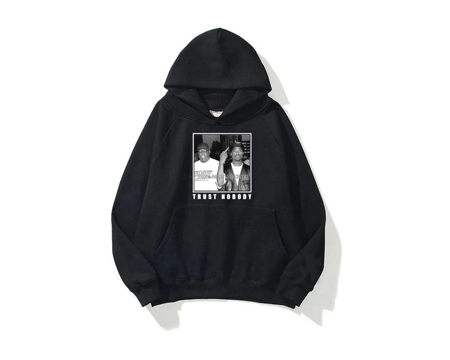 Y2K Unisex Trust Nobody Siyah Sweatshirt KOD 1982