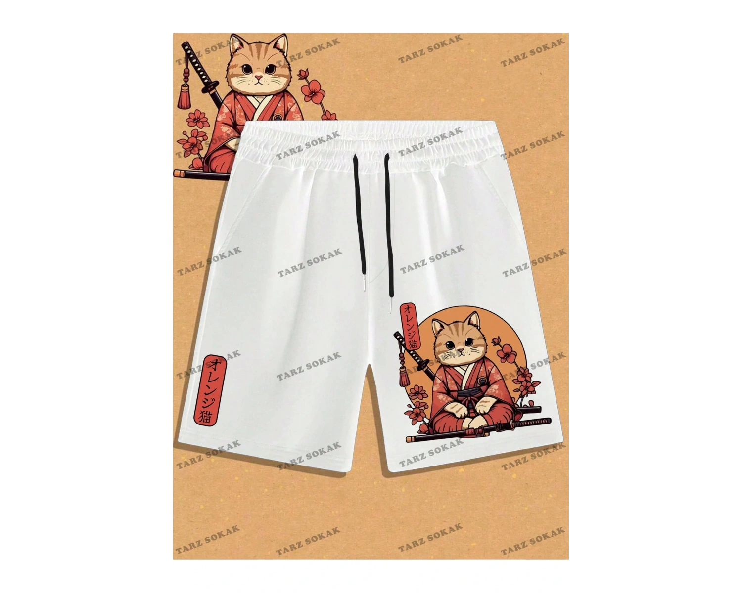 Y2K Unisex Yaz Şort Bermuda Harajuka Anime Retro KOD-11437