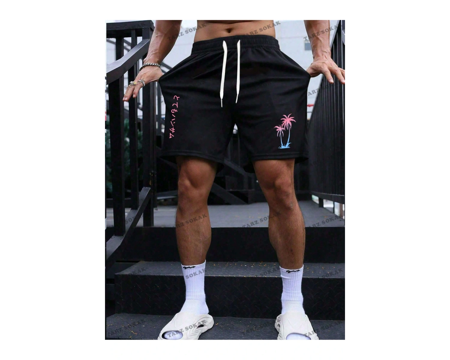 Y2K Unisex Yaz Şort Bermuda Harajuka Anime Retro KOD-11455