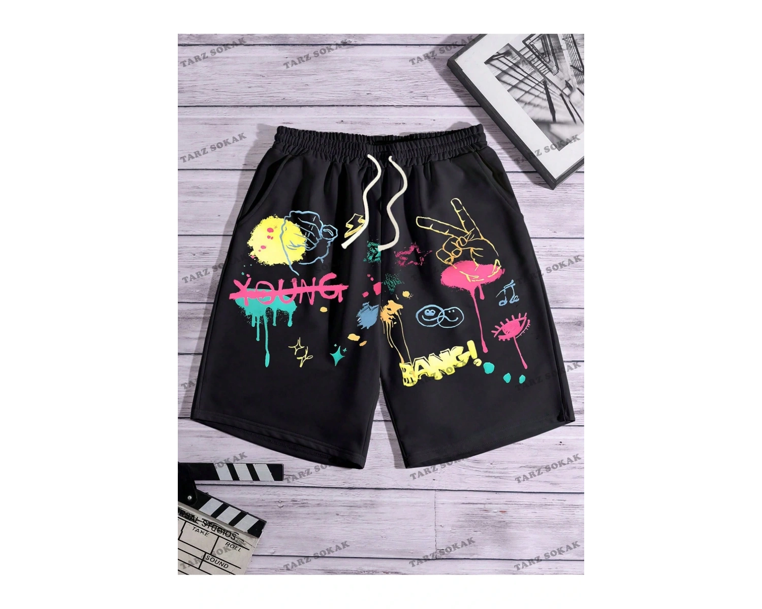 Y2K Unisex Yaz Şort Bermuda Harajuka Anime Retro KOD-11458