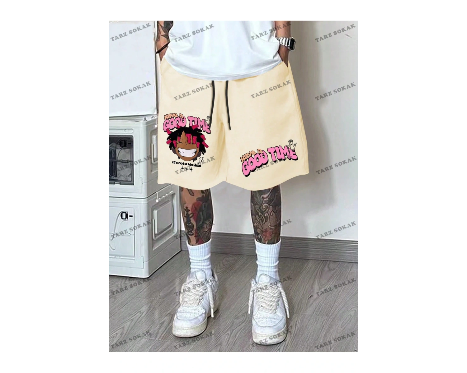 Y2K Unisex Yaz Şort Bermuda Harajuka Anime Retro KOD-11490