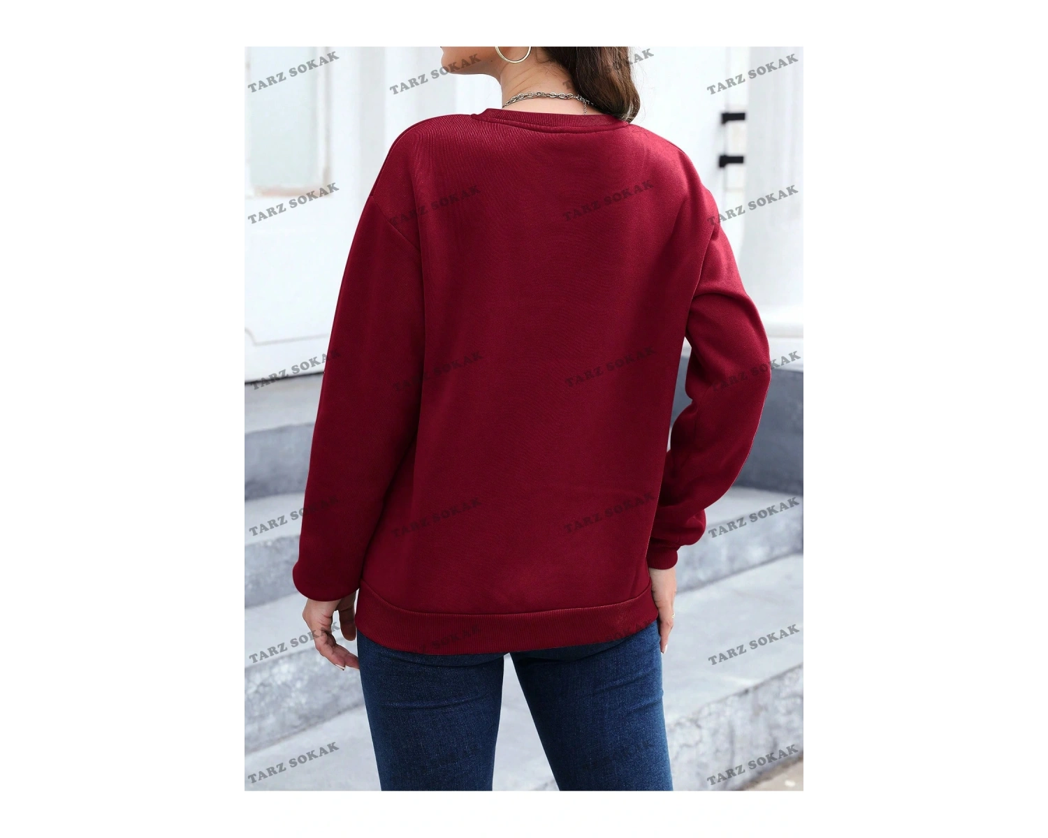 Y2K YENİ SEZON SSWEAT HARAJUKA KUROMİ RETRO KOD 125 Bordo