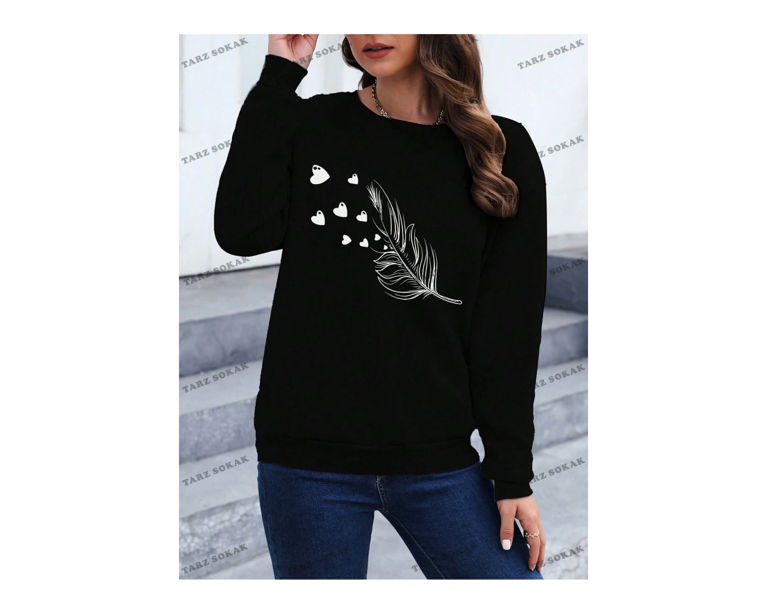 Y2K YENİ SEZON SSWEAT HARAJUKA KUROMİ RETRO KOD 125 Gri