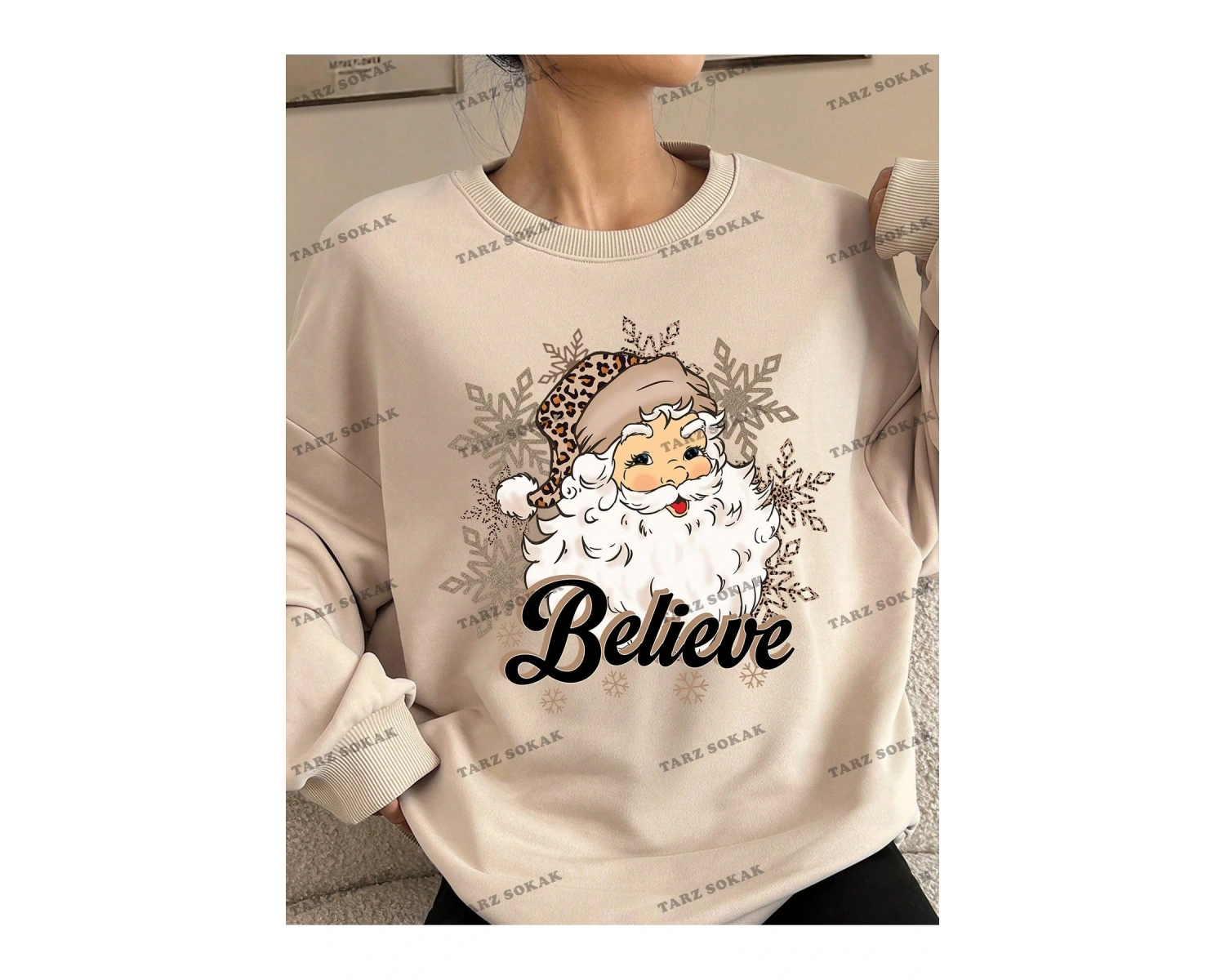 Y2K YENİ SEZON SSWEAT HARAJUKA KUROMİ RETRO KOD 1283 Bej