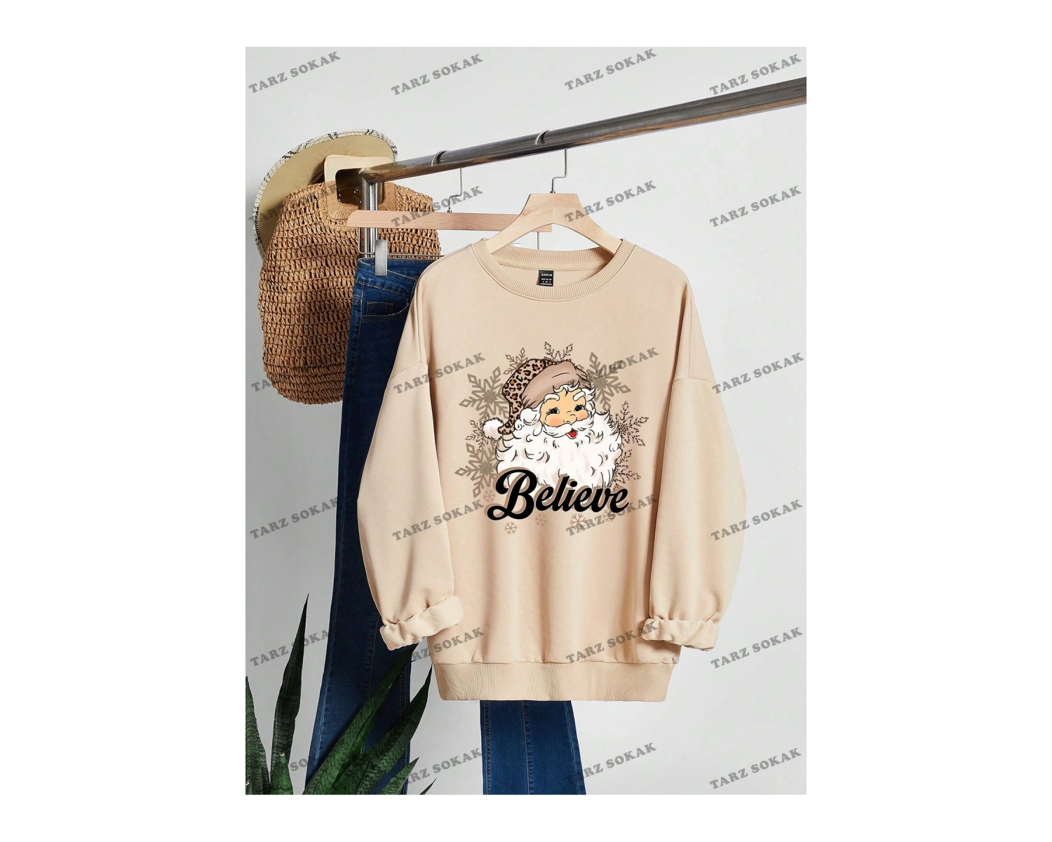 Y2K YENİ SEZON SSWEAT HARAJUKA KUROMİ RETRO KOD 1283 Bej