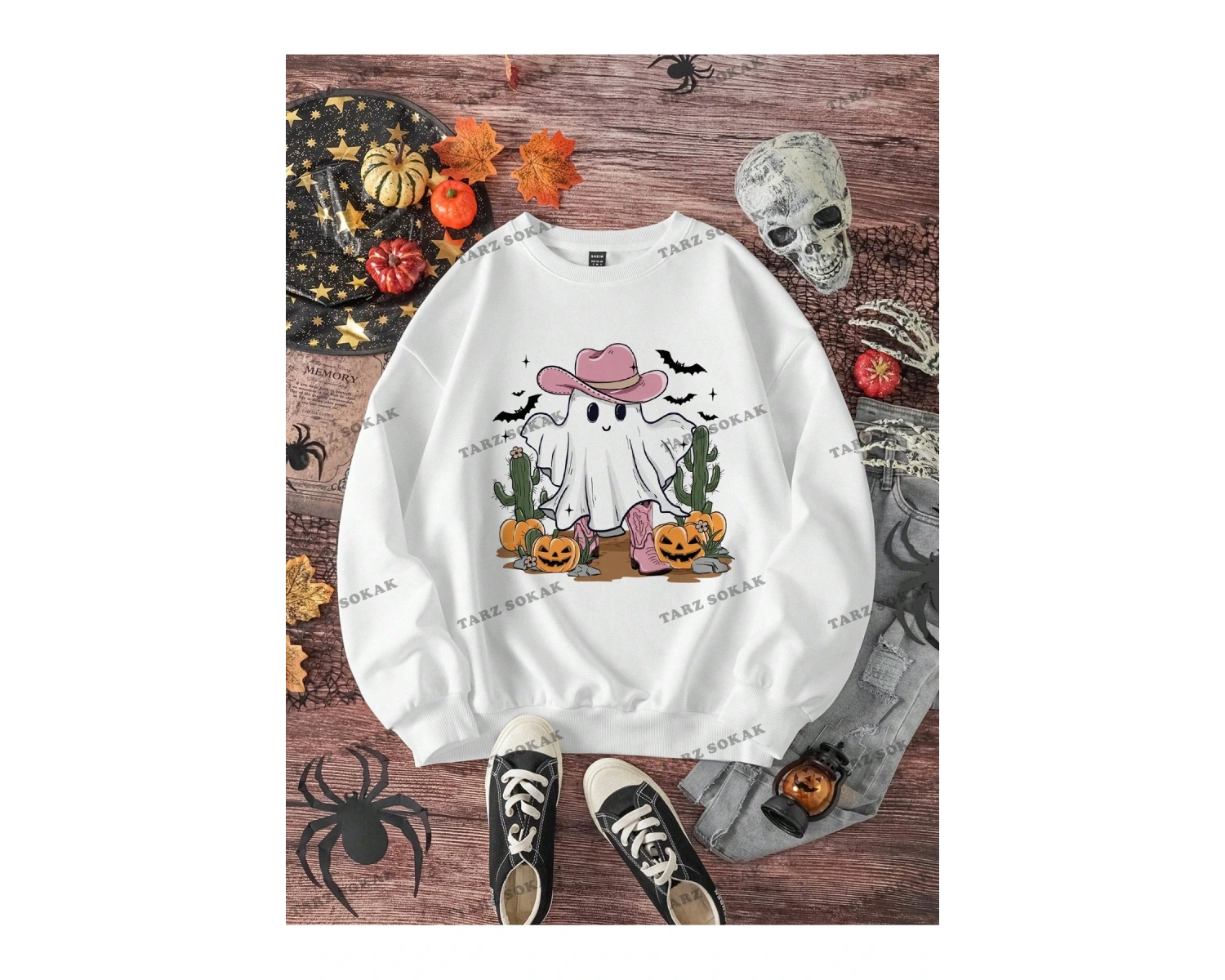 Y2K YENİ SEZON SSWEAT HARAJUKA KUROMİ RETRO KOD 1283 Beyaz