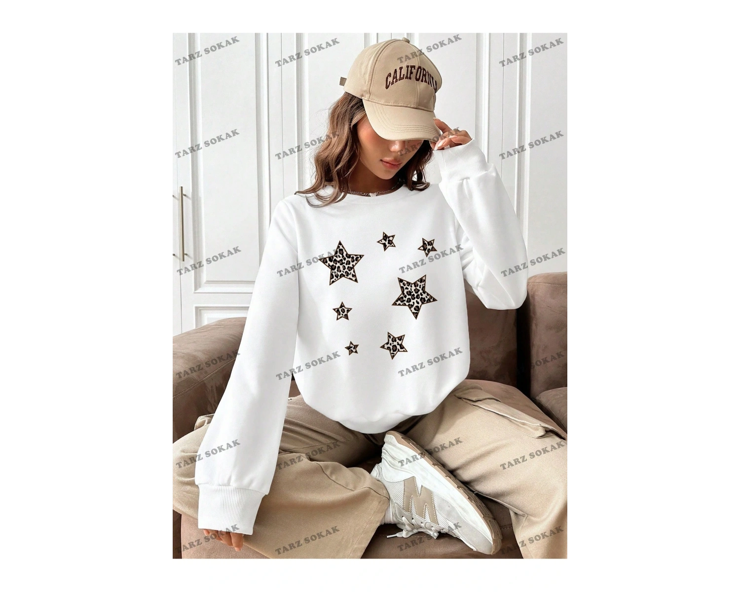 Y2K YENİ SEZON SSWEAT HARAJUKA KUROMİ RETRO KOD 1283 Beyaz