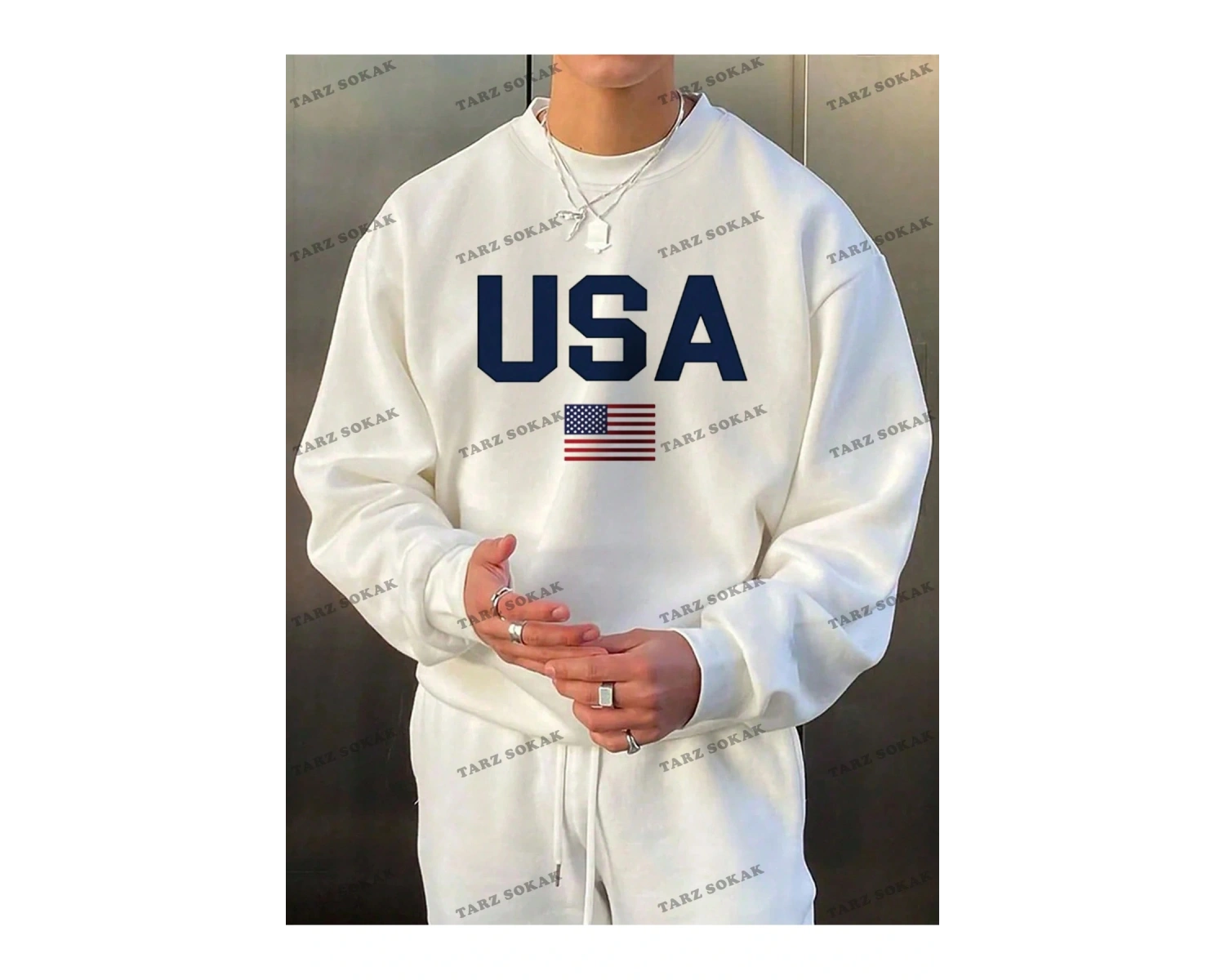 Y2K YENİ SEZON SSWEAT HARAJUKA KUROMİ RETRO KOD 1538 Gri