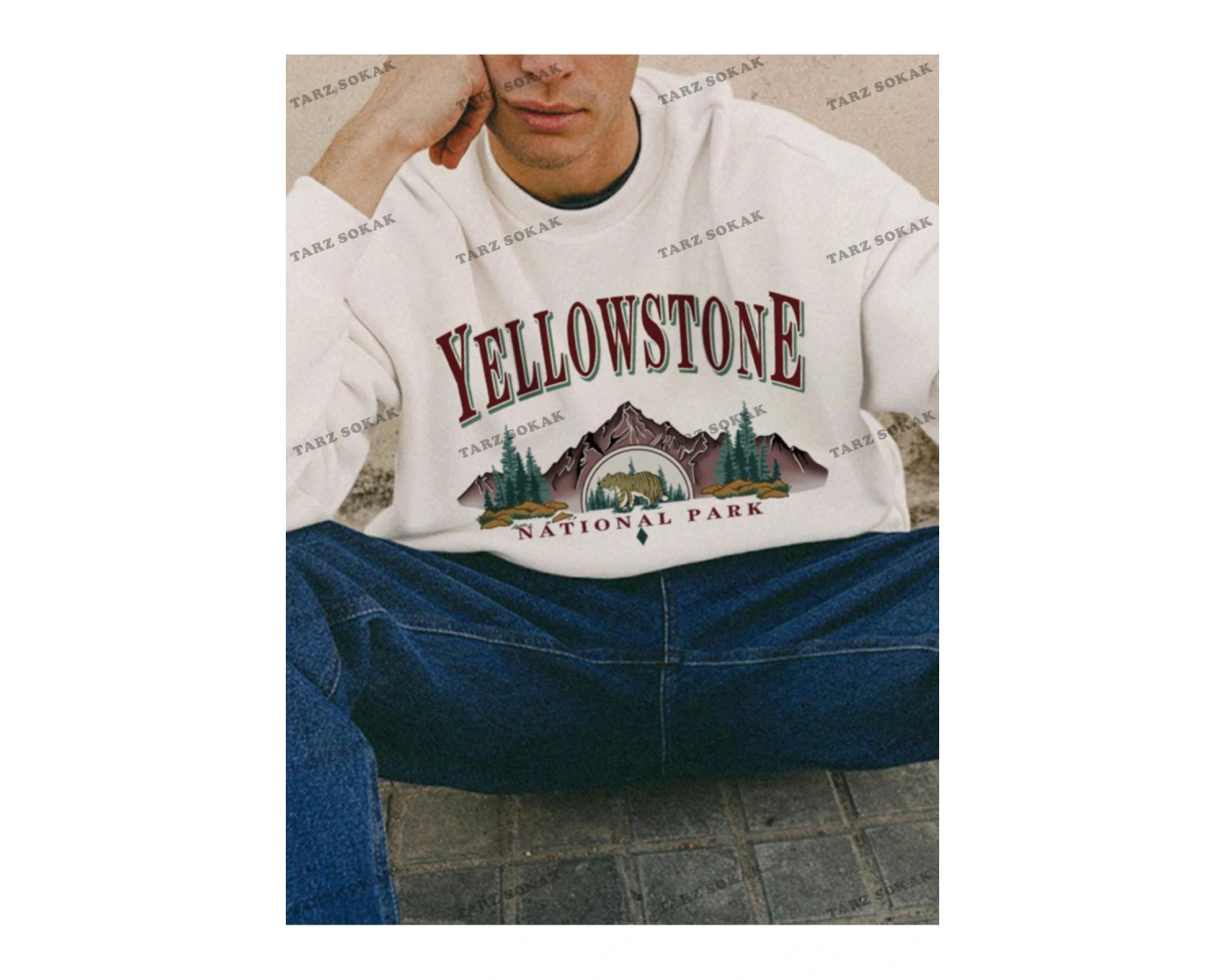 Y2K YENİ SEZON SSWEAT HARAJUKA KUROMİ RETRO KOD 1567 Beyaz