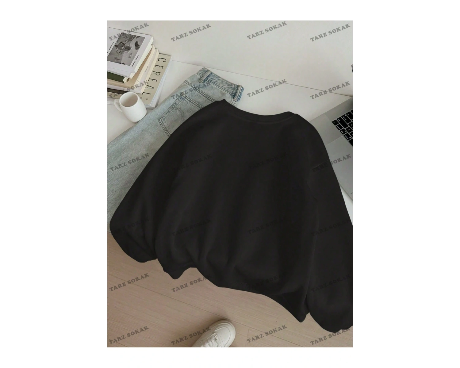 Y2K YENİ SEZON SSWEAT HARAJUKA KUROMİ RETRO KOD 1573 Beyaz