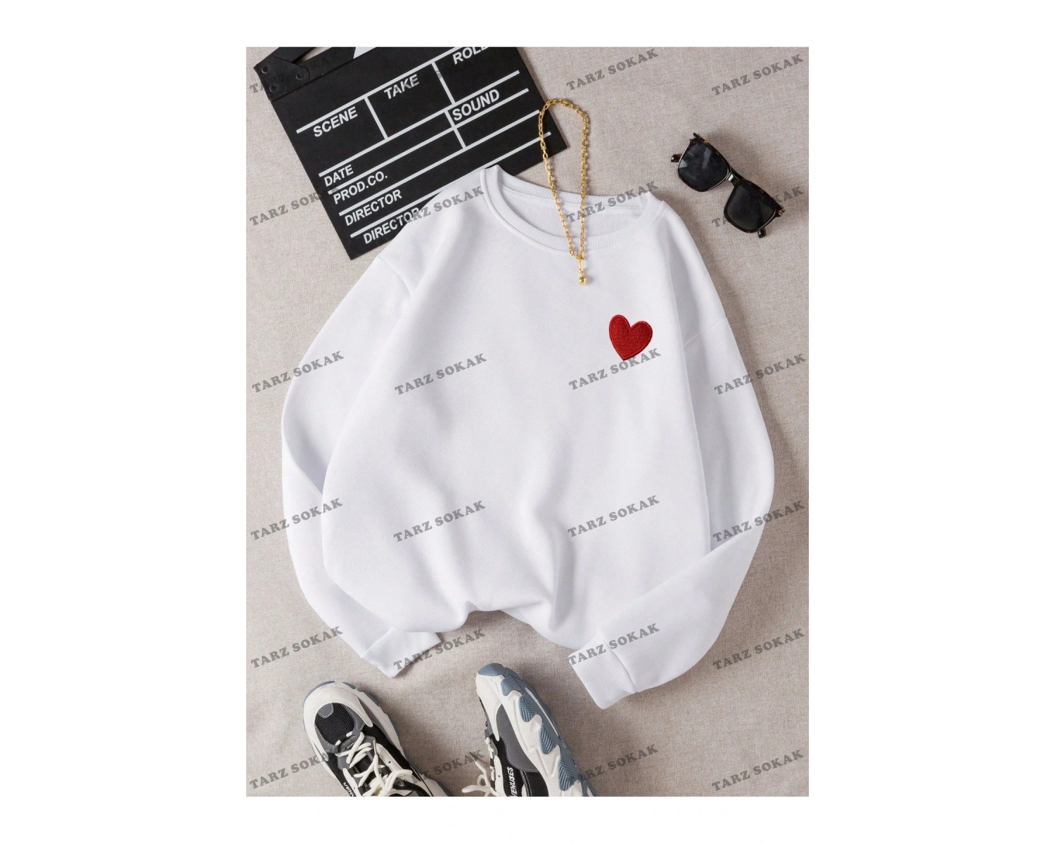 Y2K YENİ SEZON SSWEAT HARAJUKA KUROMİ RETRO KOD 158 Beyaz