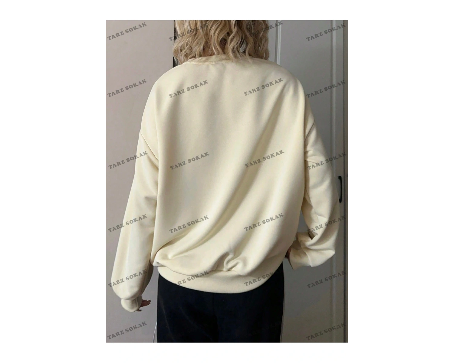 Y2K YENİ SEZON SSWEAT HARAJUKA KUROMİ RETRO KOD 16 Bej