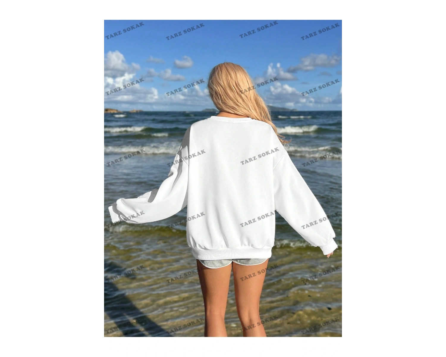 Y2K YENİ SEZON SSWEAT HARAJUKA KUROMİ RETRO KOD 16 Beyaz