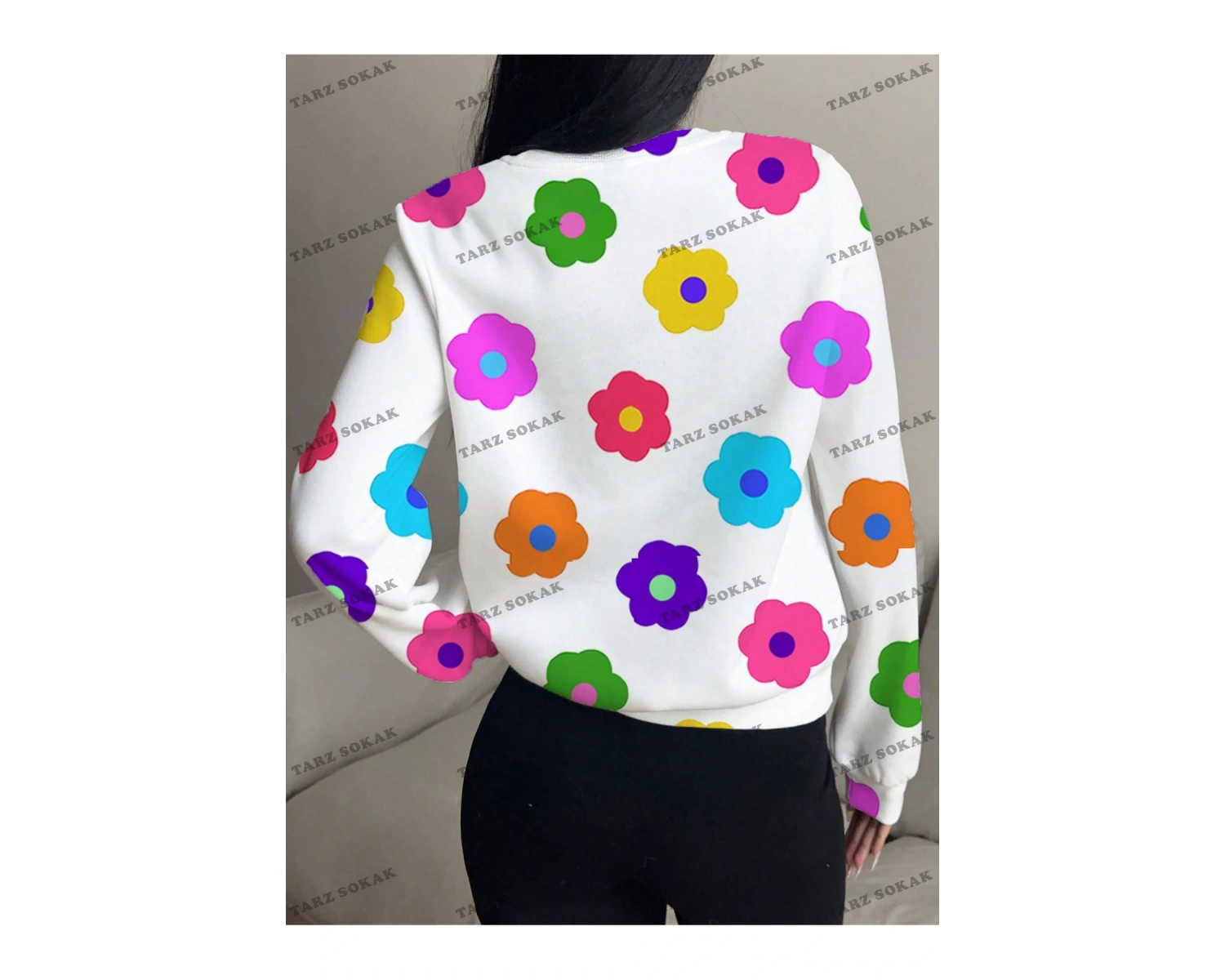 Y2K YENİ SEZON SSWEAT HARAJUKA KUROMİ RETRO KOD 16 Beyaz