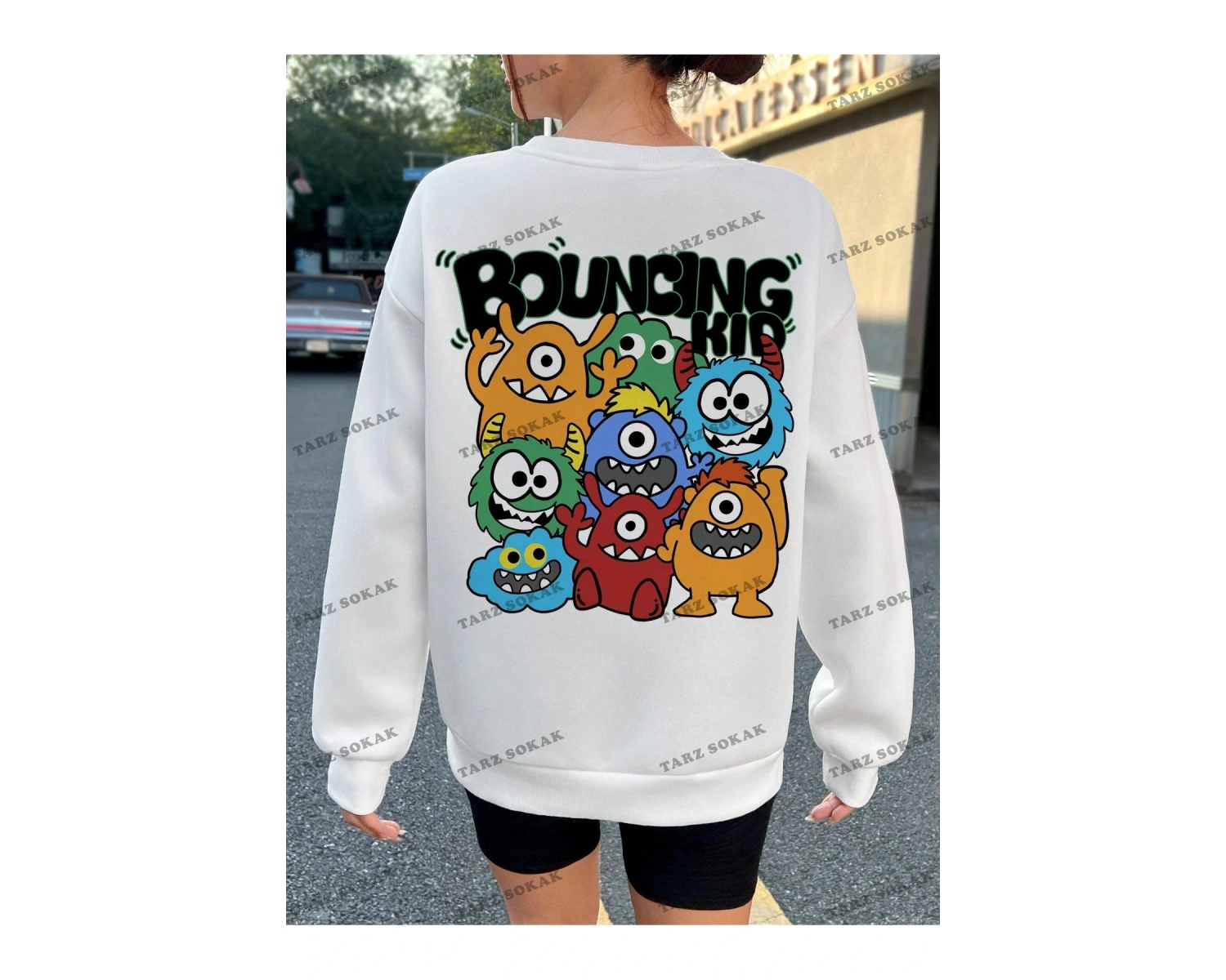 Y2K YENİ SEZON SSWEAT HARAJUKA KUROMİ RETRO KOD 16 Beyaz