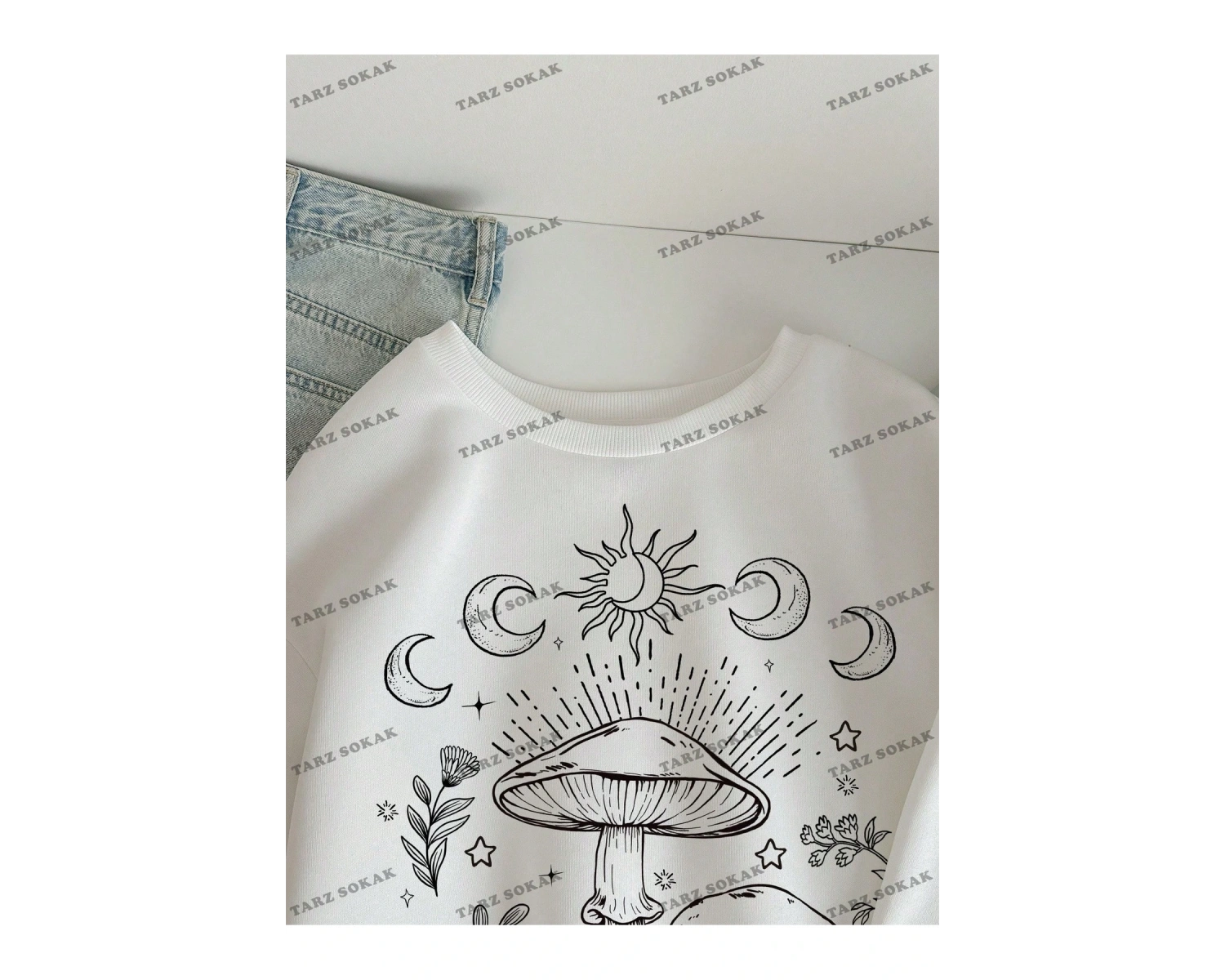 Y2K YENİ SEZON SSWEAT HARAJUKA KUROMİ RETRO KOD 16 Beyaz