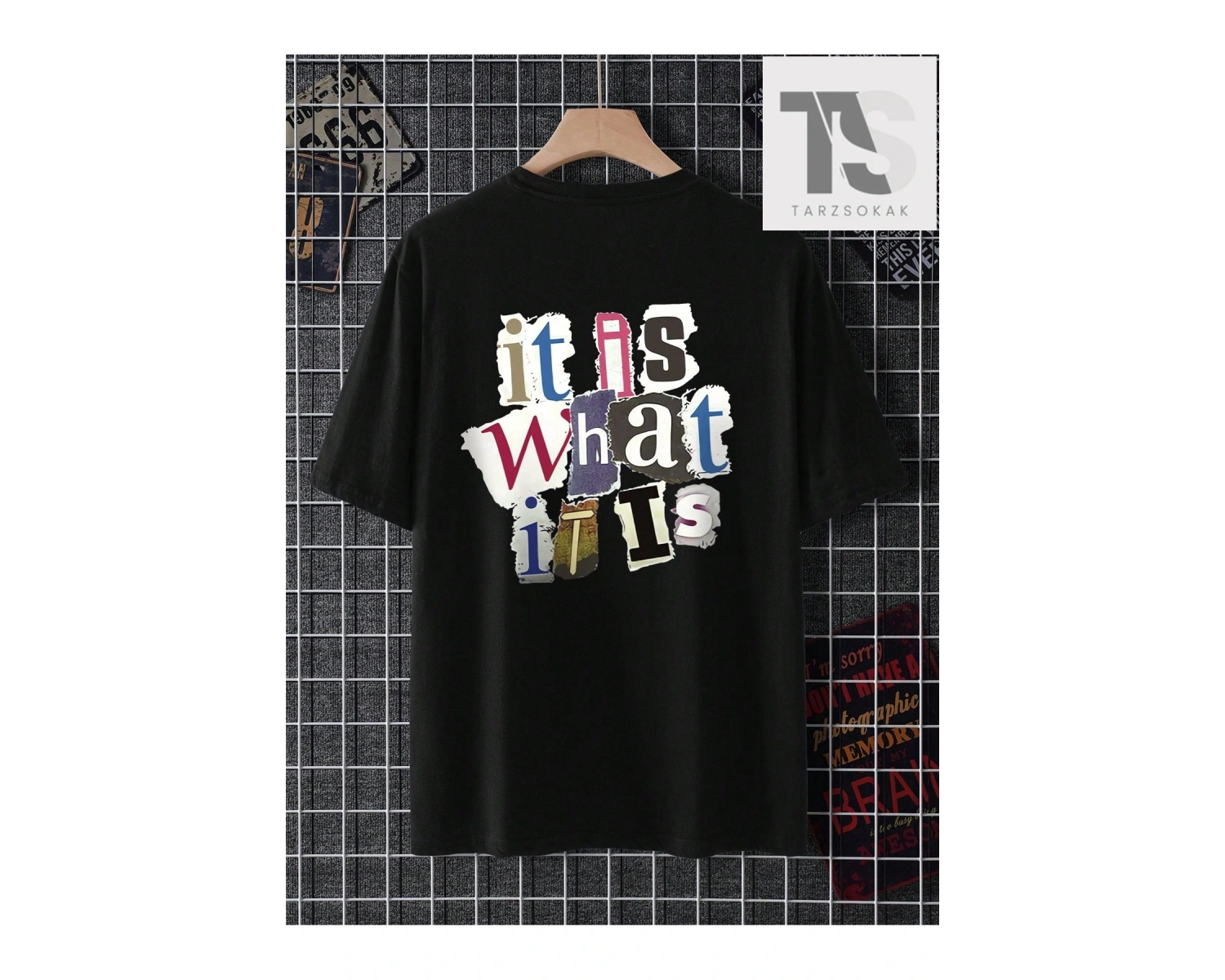 Yarasa Sada Erkek Komik Kedi Baskılı T-Shirt