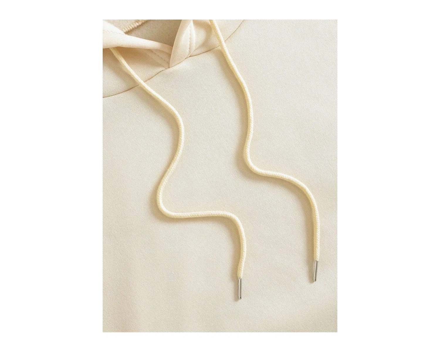 Yasolin----Galaxy Özel Baskılı Oversize Kapüşonlu Sweatshirt Bej