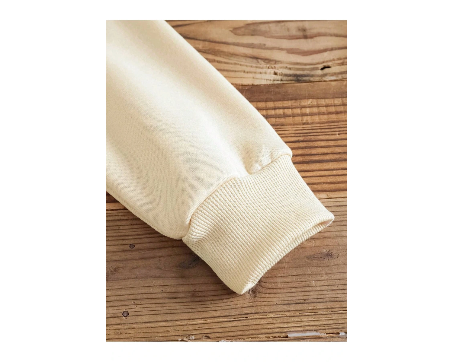 Yasolin----Galaxy Özel Baskılı Oversize Kapüşonlu Sweatshirt Bej