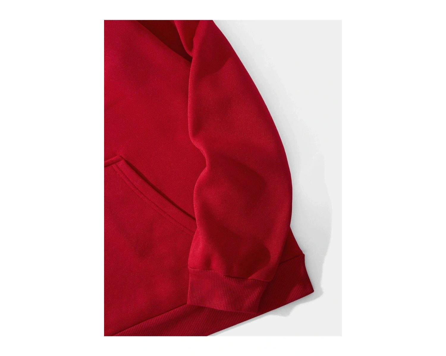 Yasolin----Unisex Brooklyn Baskılı Kapüşonlu Sweatshirt Kırmızı