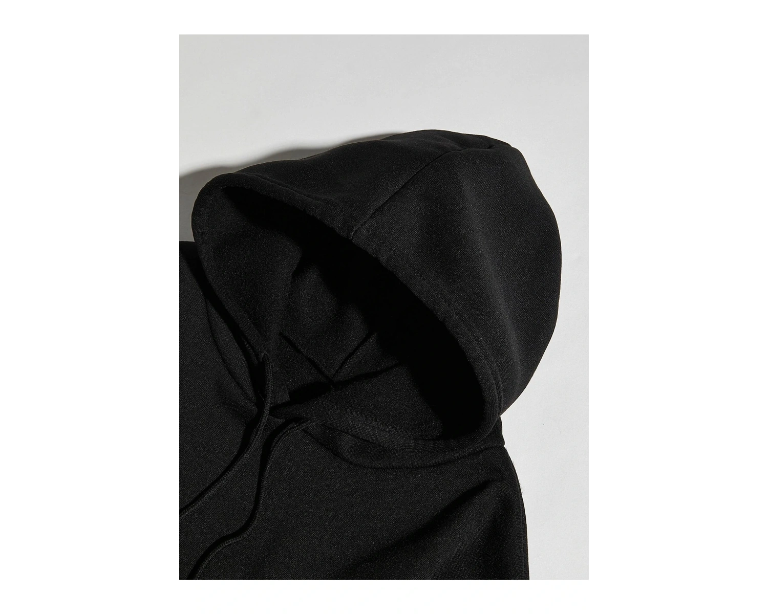 Yasolin----Unisex Deeper Baskılı Oversize Kapüşonlu Sweatshirt Siyah