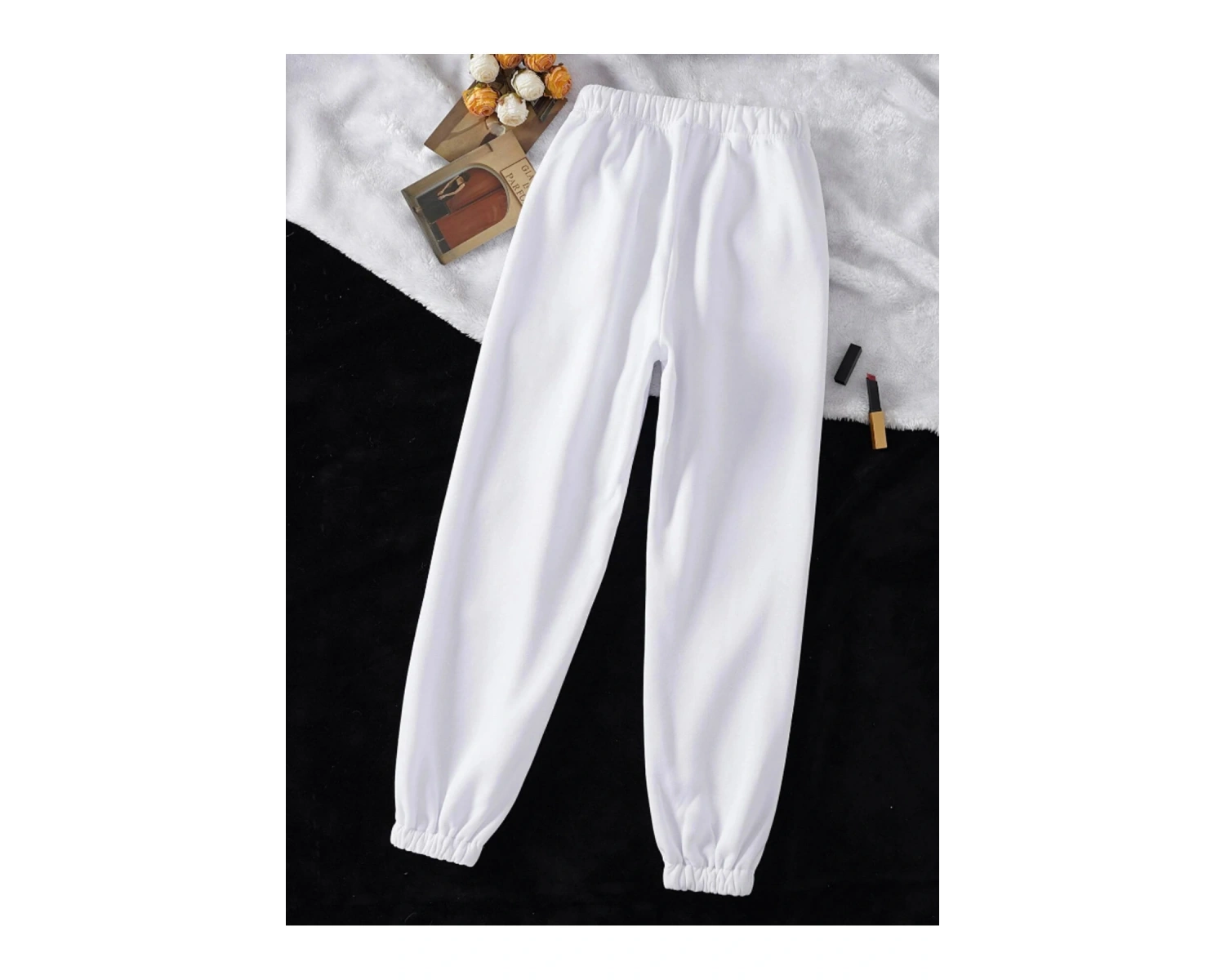 Yasolin----Unisex Kadın/Erkek BULLS Baskılı Özel Renkli Paça Lastik Eşofman Altı Jogger