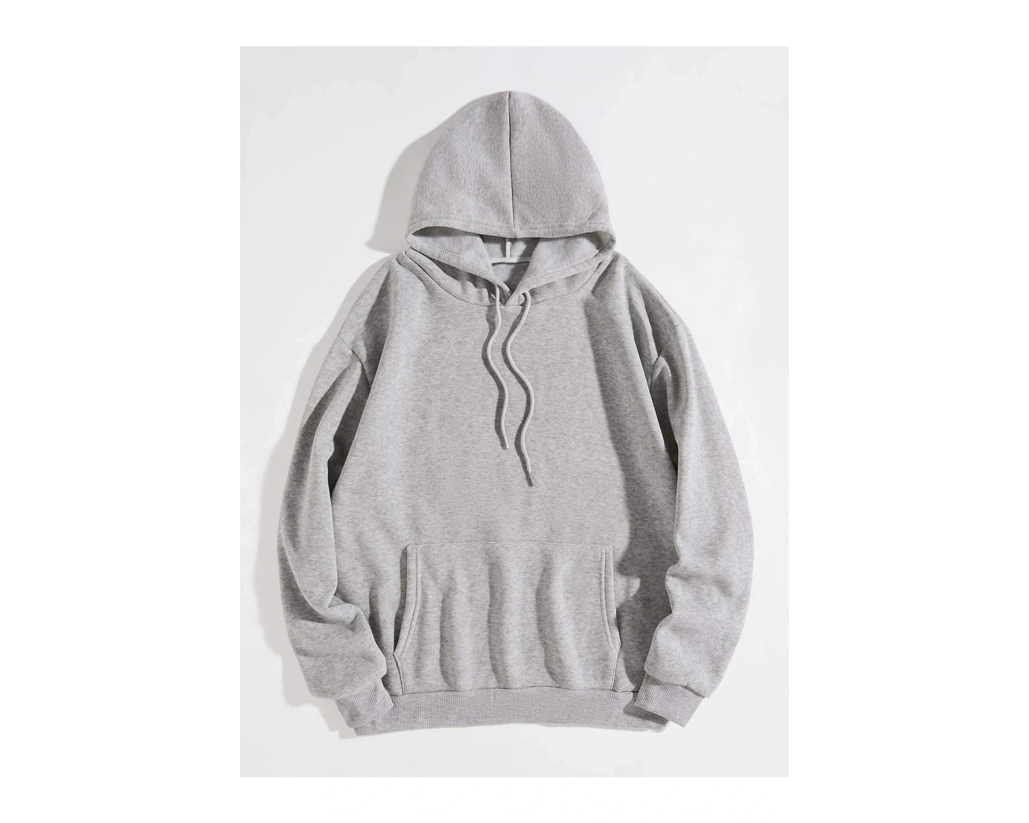 Yasolin----Unisex Kapüşonlu Radiate Baskılı Oversize Kapüşonlu Sweatshirt Gri